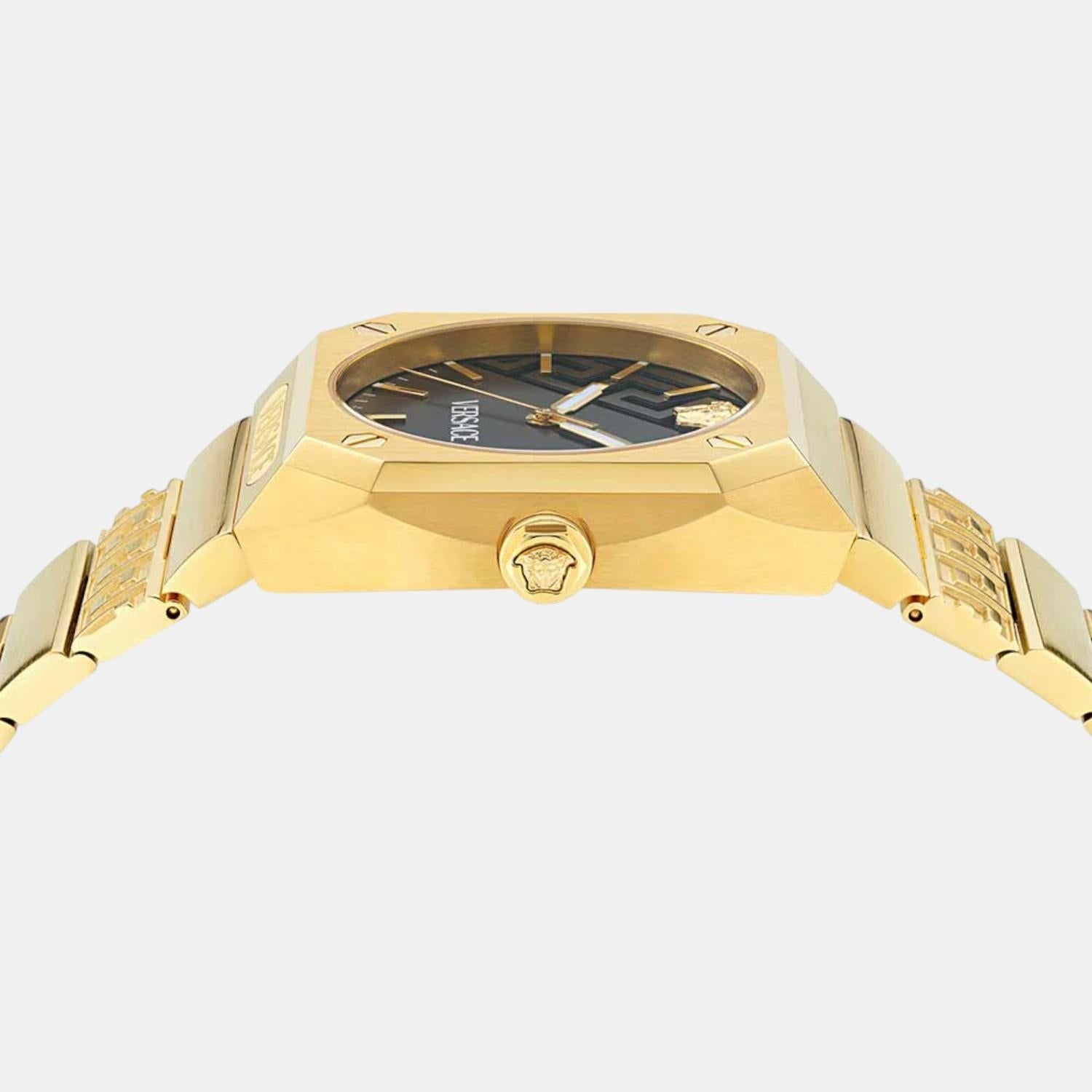 Versace Antares Men Quartz Black Octogonal Dial Analog Stainless Steel Watch VE8F00424 - view 2