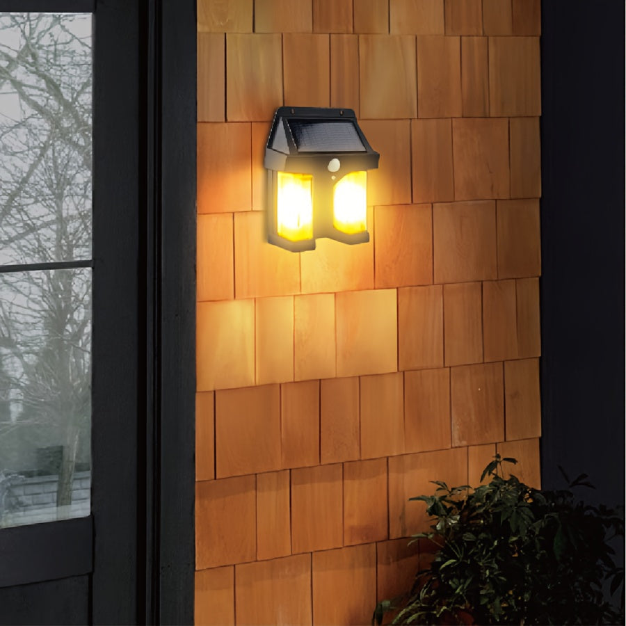 Catterton LED Double Bulb Solar Wall light (Pack Of 2) - view 2