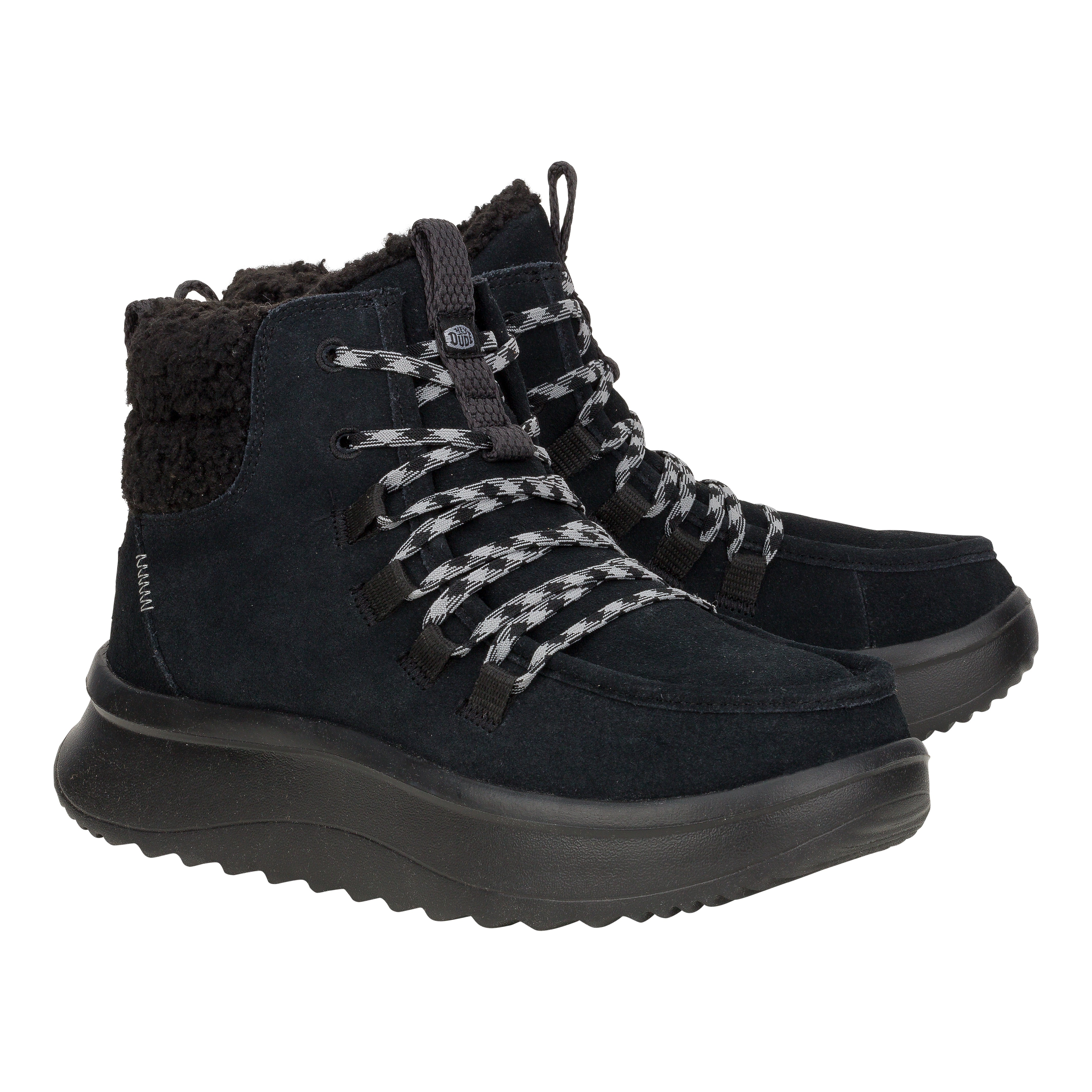 HEYDUDE shoes Wendy Peak Apres Suede Cozy - Black/Black - view 2