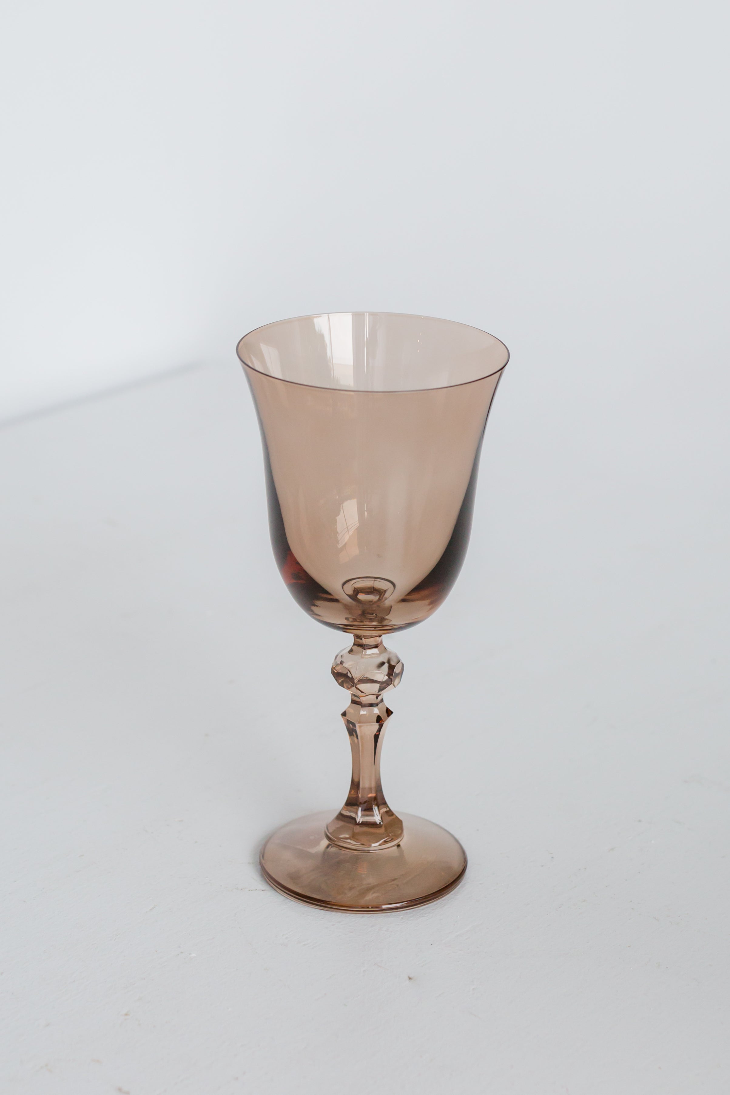 Estelle Colored Glass Estelle Colored Regal Goblet - Set of 6 {Mocha Mousse (Our Amber Smoke)} - view 4