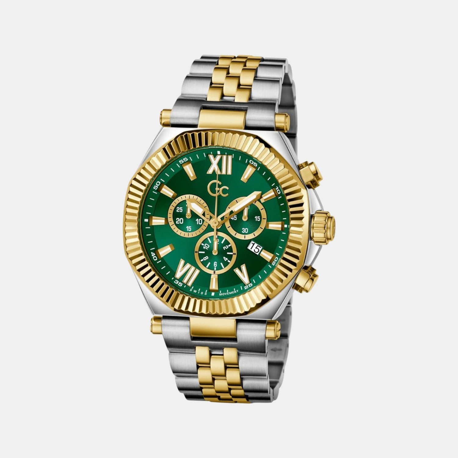 Gc Atlas Men Quartz Green Dial Chronograph Stainless Steel Watch Z66003G9 - view 3