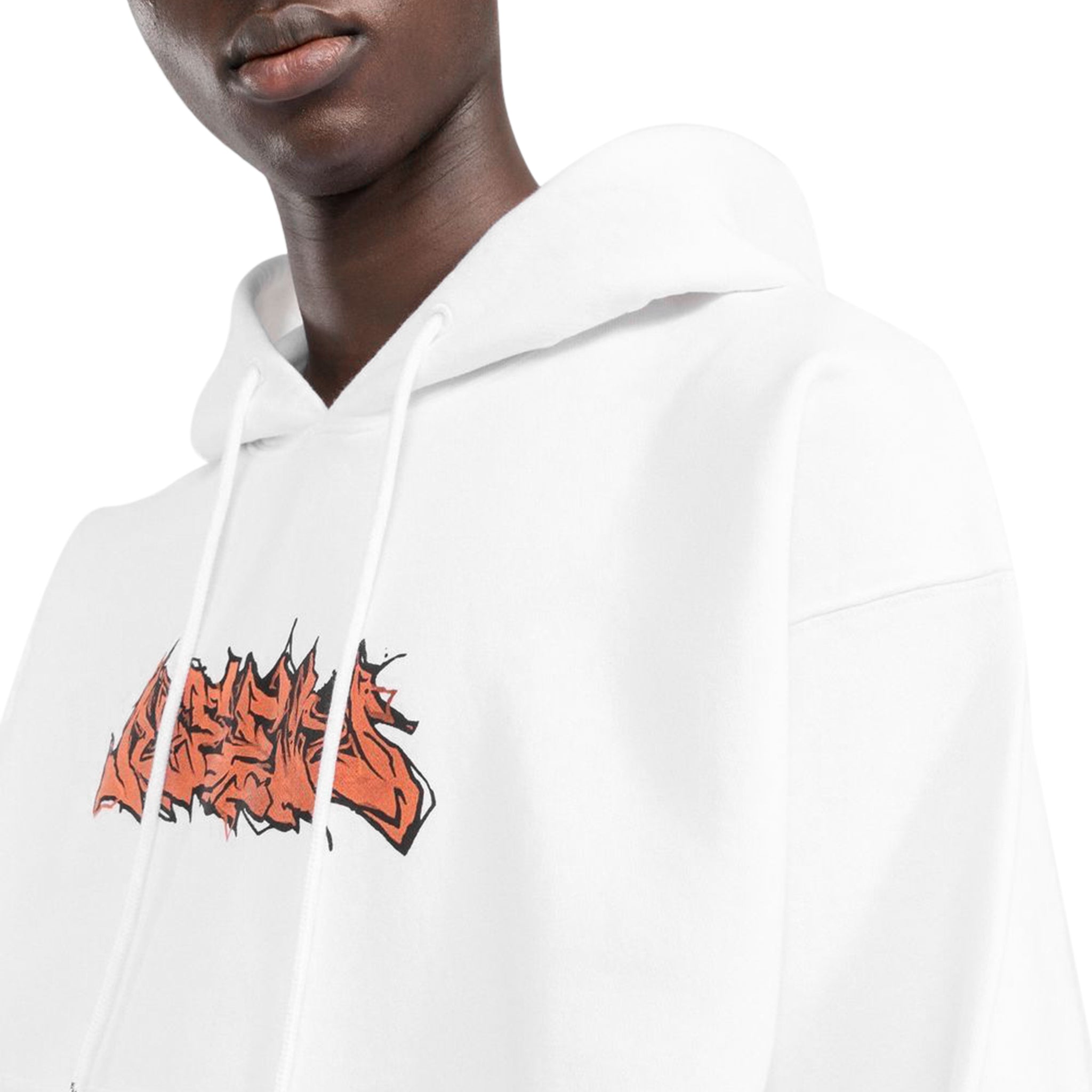 Off-White Graffiti Skate White Orange Hoodie - view 3