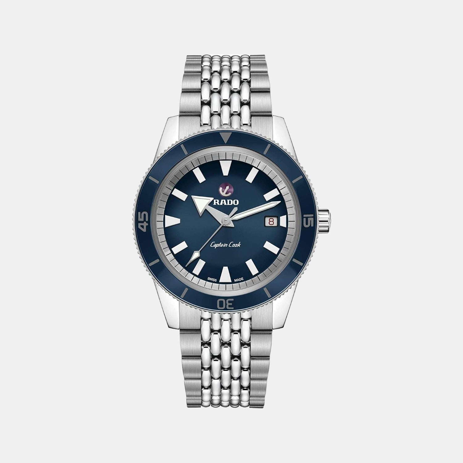 Rado Captain Cook Men Automatic Blue Dial Analog Stainless Steel Watch R32505203