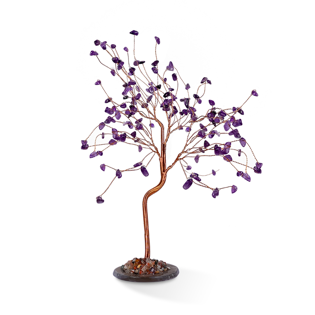 Gemsmantra Amethyst With Agate Plate Large Tree - view 4