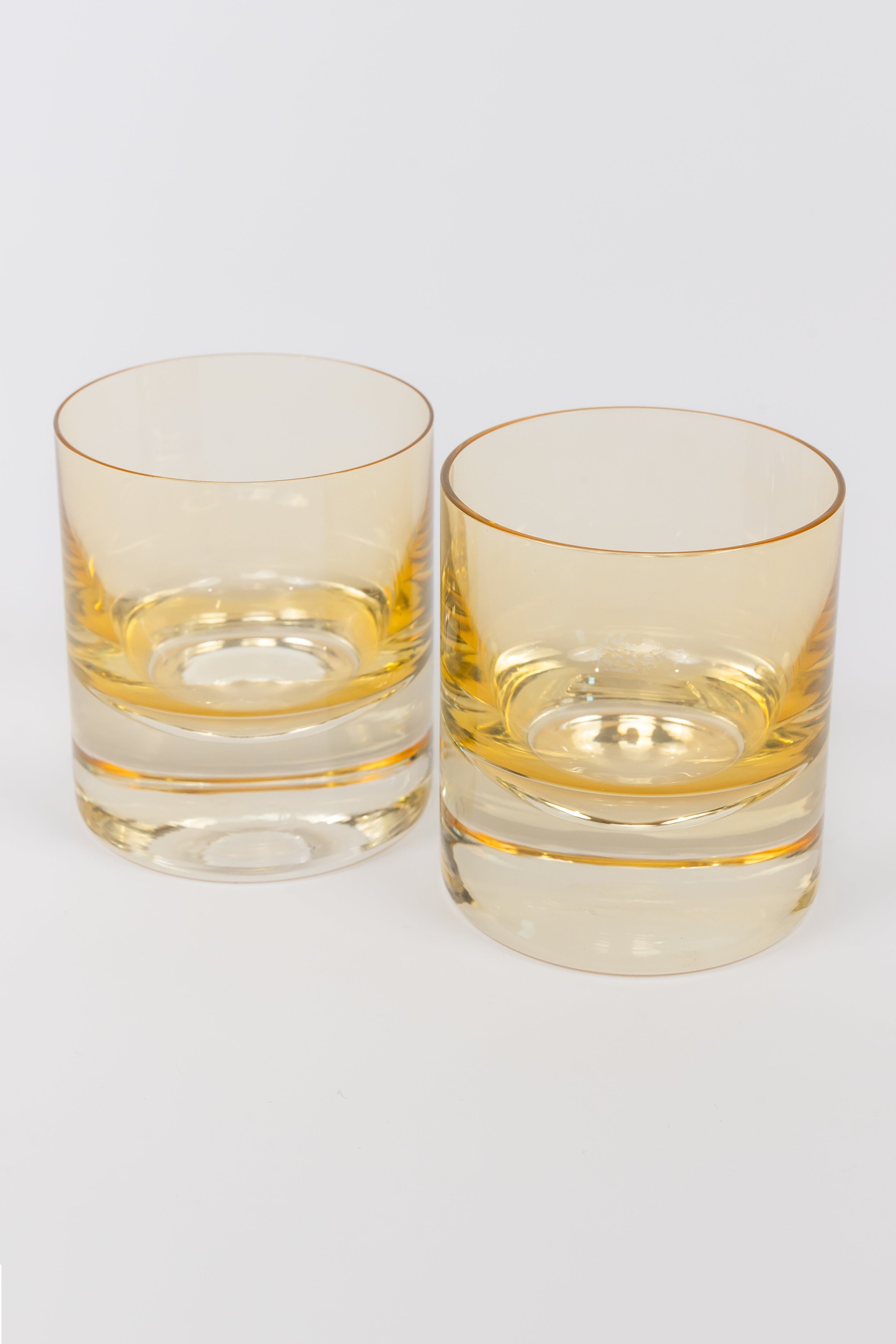 Estelle Colored Glass Estelle Colored Rock Glass - Set of 2 {Yellow} - view 2