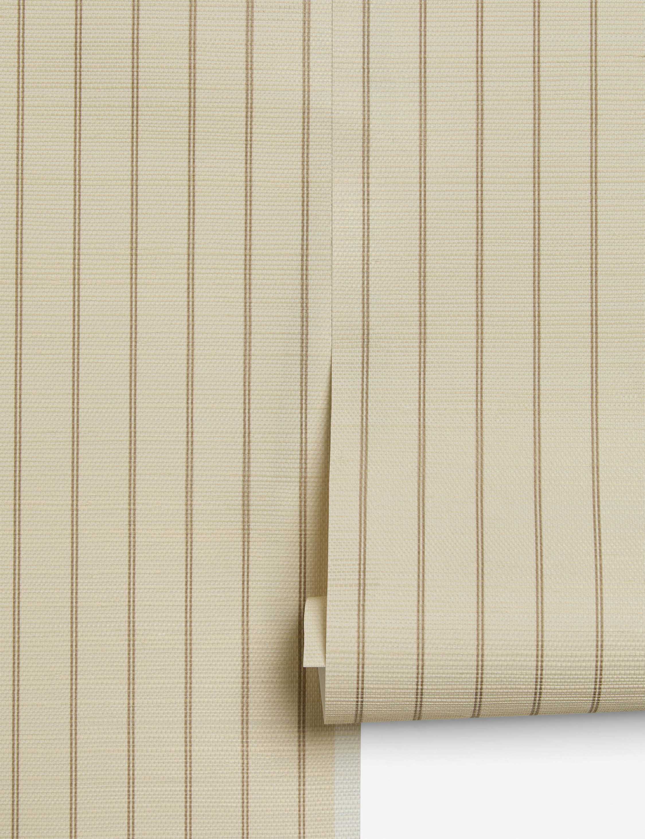 Lulu and Georgia Carnegie Stripe Grasscloth Wallpaper - view 2