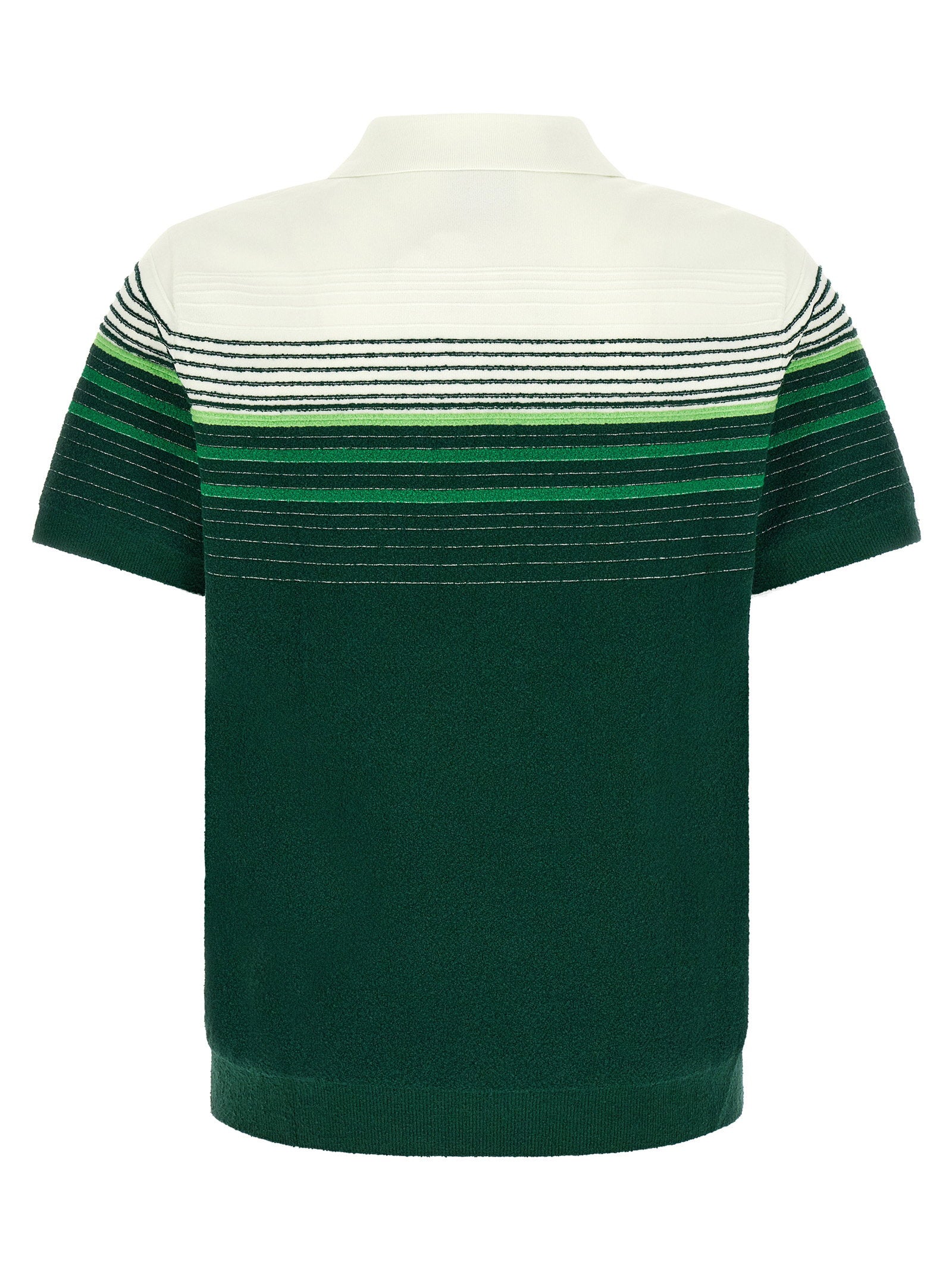 Casablanca Bouclé Stripes Polo Shirt – 64% cotton 36% nylon - view 2