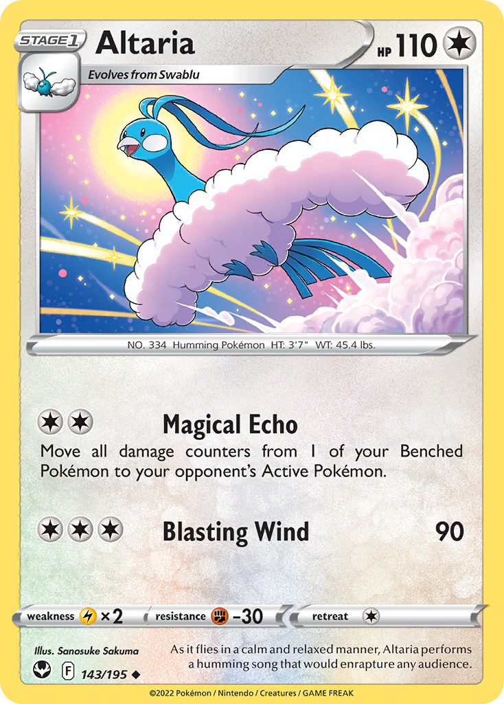 Uncommon swsh12-143 non-holo – Pokémon Altaria - 143/195 - Uncommon [swsh12-143] [Non-Holo] - Altaria - 143/195 - Uncommon