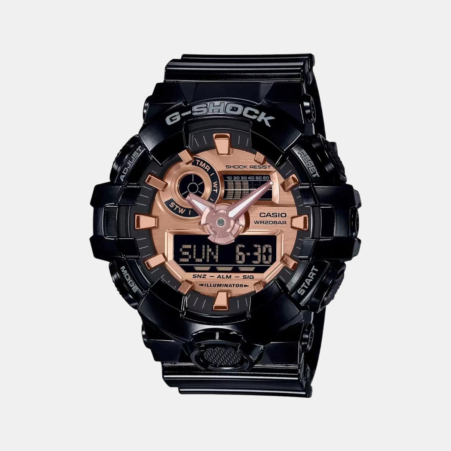 Casio G-Shock Men Quartz Silver Dial Analog-Digital Resin Watch G938