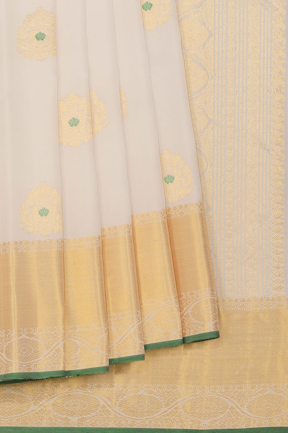 Kalanjali Gadwal White Saree – Women's