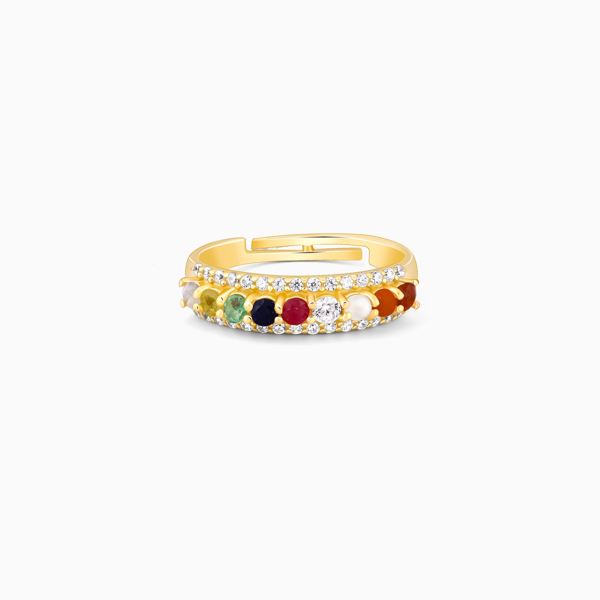 GIVA Jewellery Golden Ravishing Aura Ring