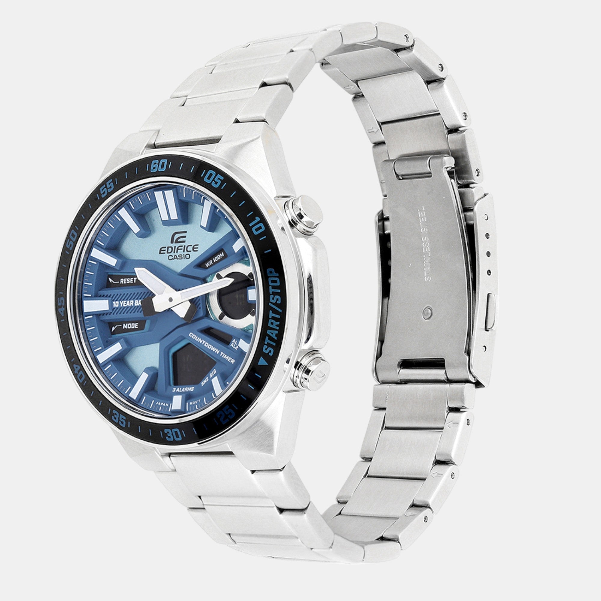 Casio Edifice Men Quartz Blue Dial Analog-Digital Stainless Steel Watch ED599 - view 2