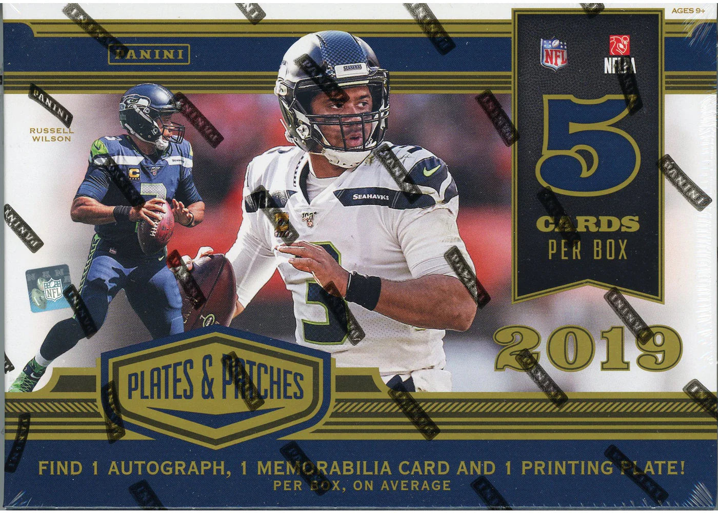 Plates patches football – 2019 Panini Plates & Patches Football Hobby Box