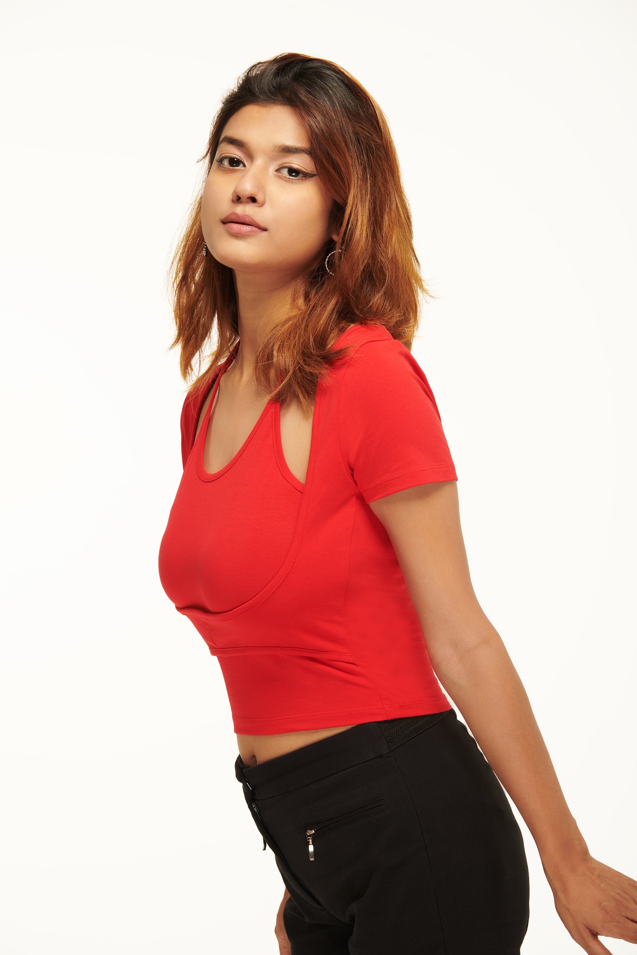 Normcore Mock Double-Layered Top - view 2