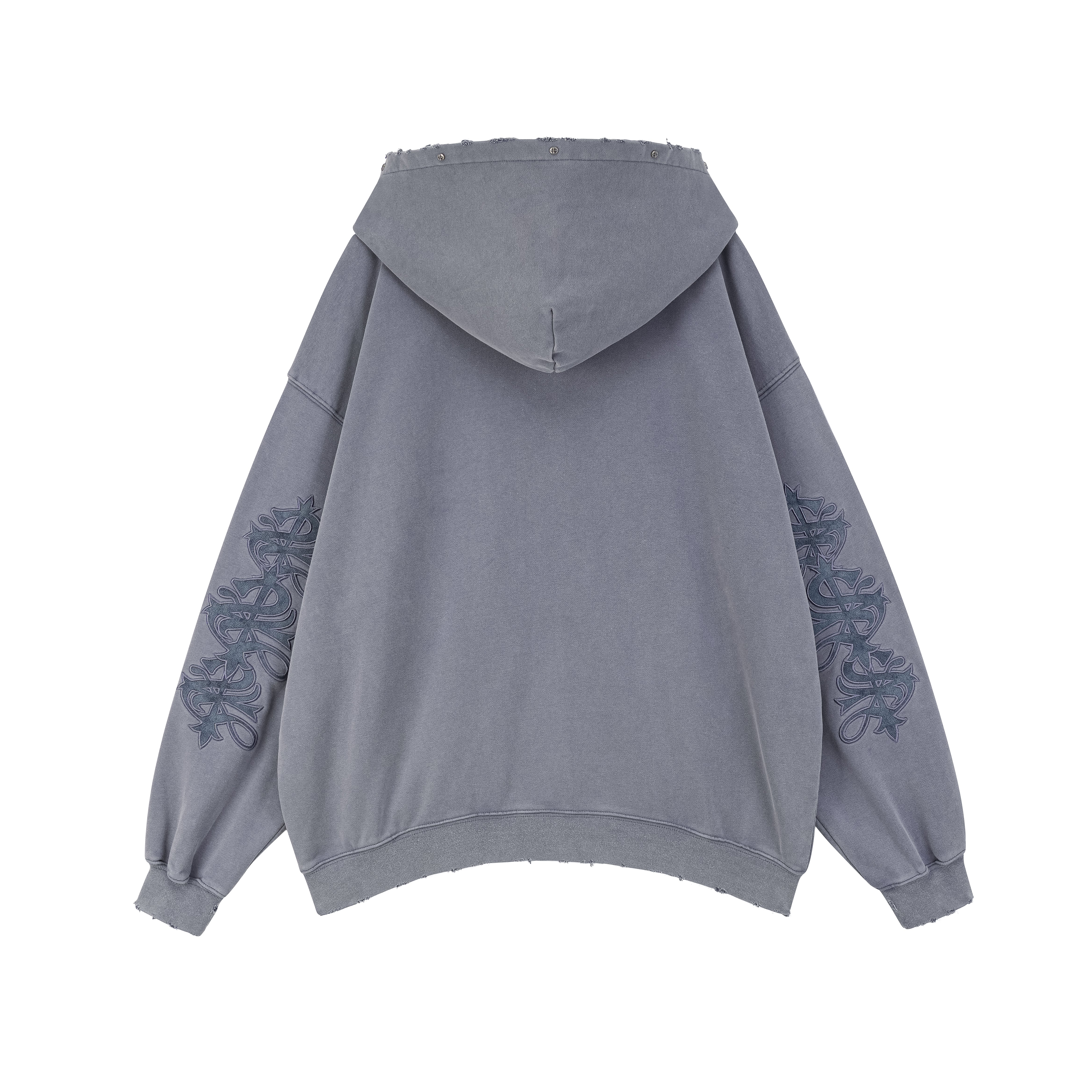 Supplier Studs Cross Patch Zip Hoodie - view 2