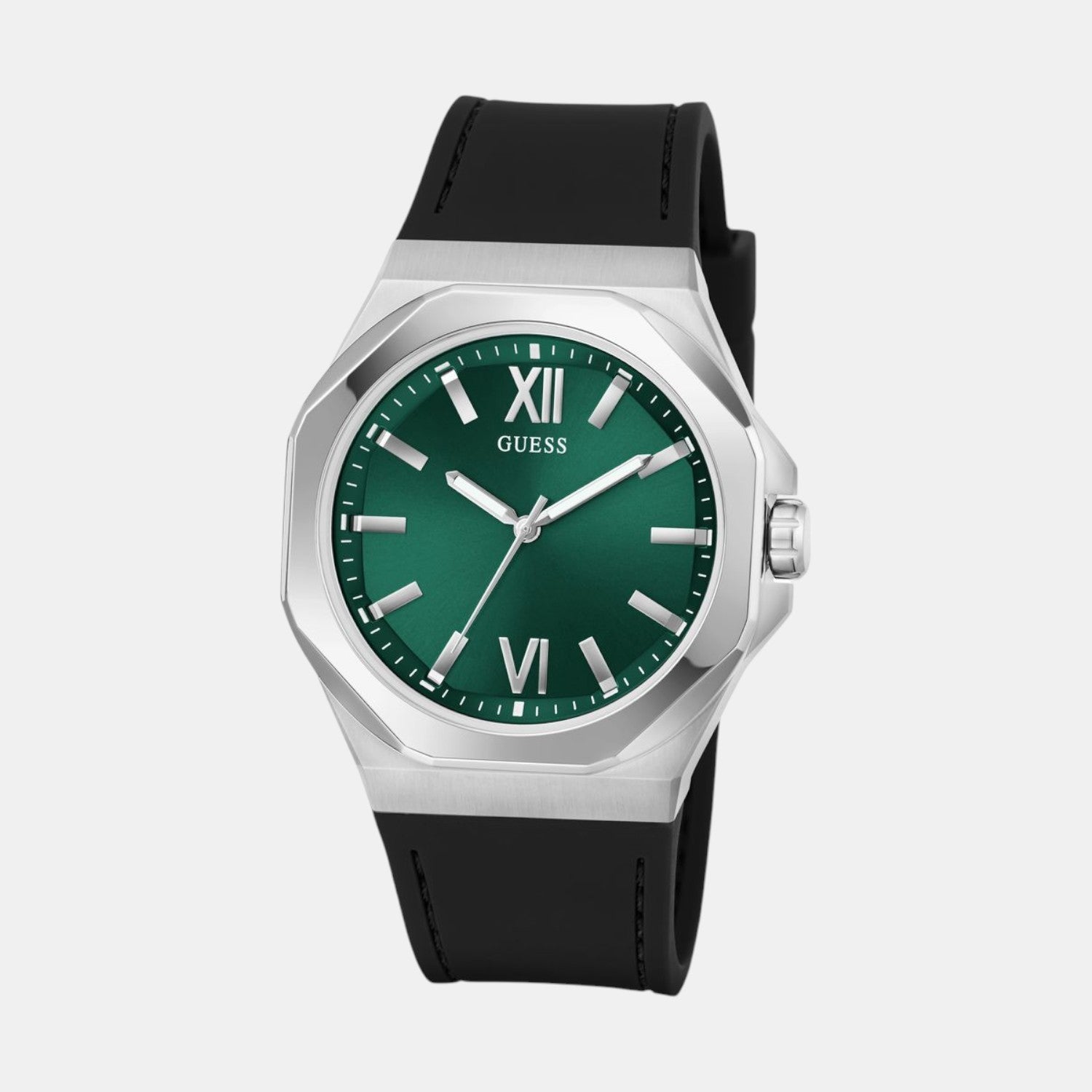 Guess Dress Men Quartz Green Dial Analog Silicone Watch GW0850G1 - view 3