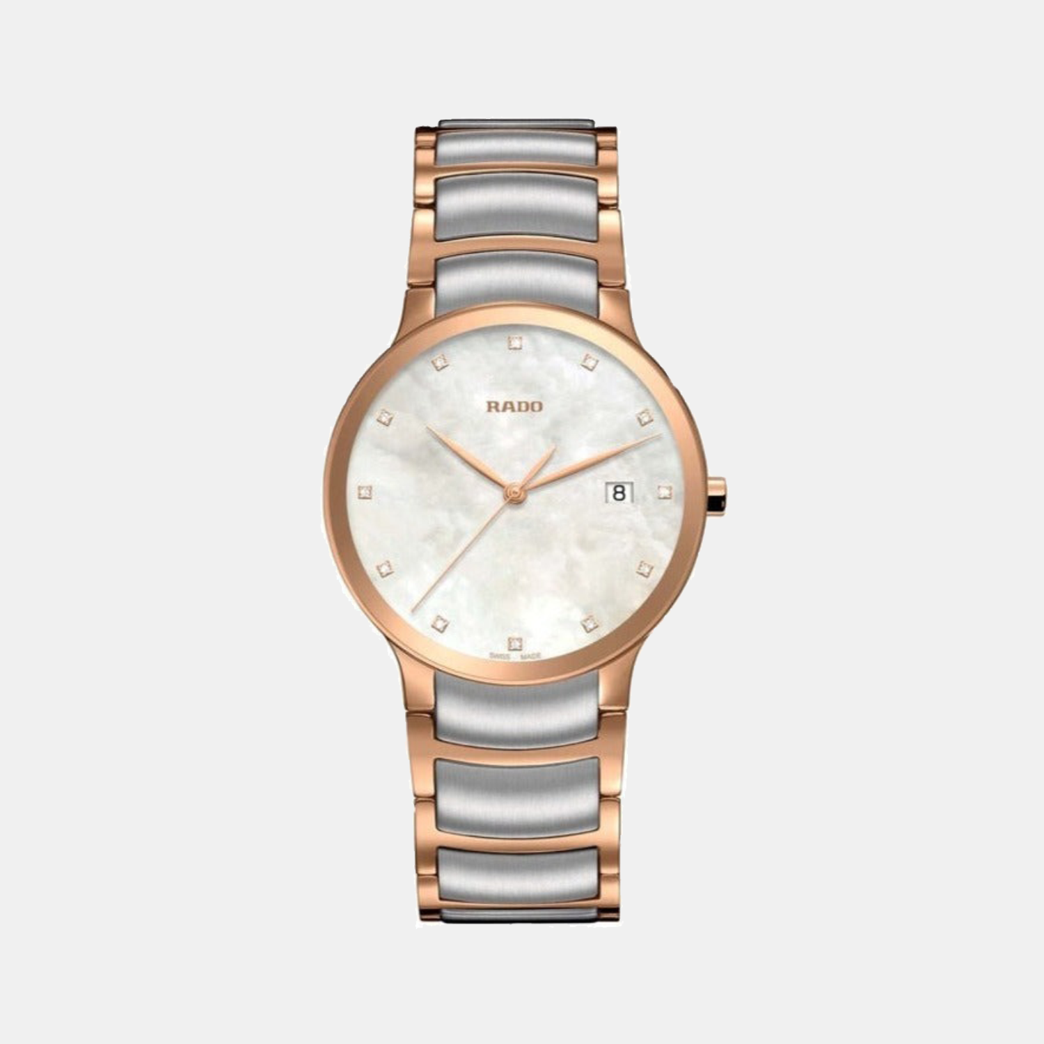 Rado Centrix Unisex Quartz White Dial Analog Stainless Steel Watch R30554903