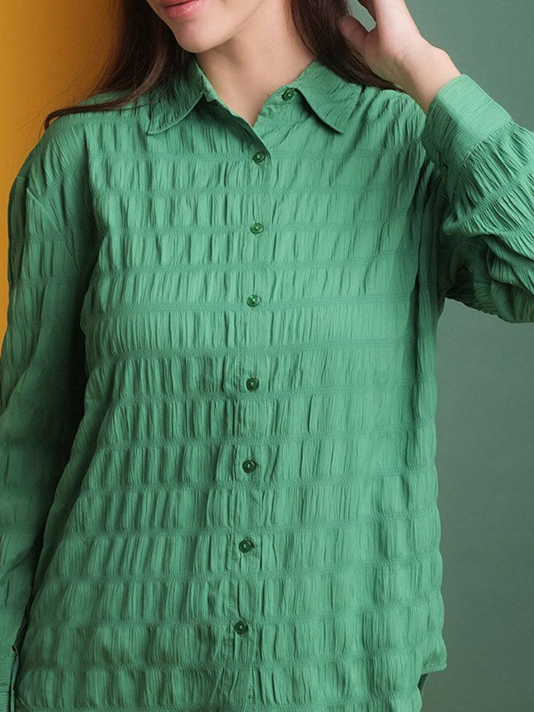Freehand By The Indian Garage Co Women's Solid Oversized Fit Shirt - view 2