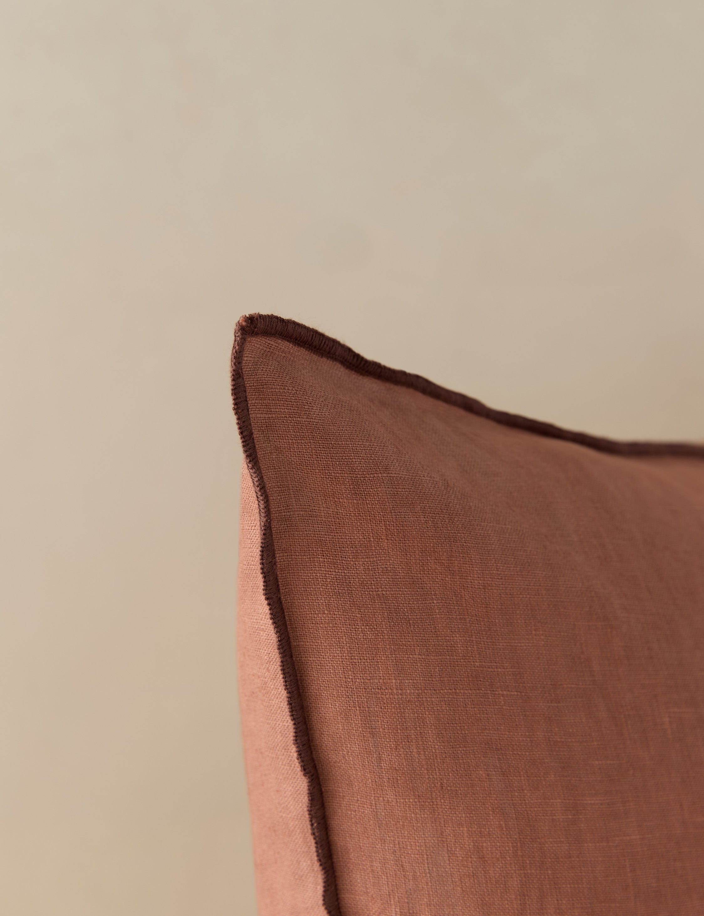 Lulu and Georgia Carys Contrast Linen Pillow - view 65