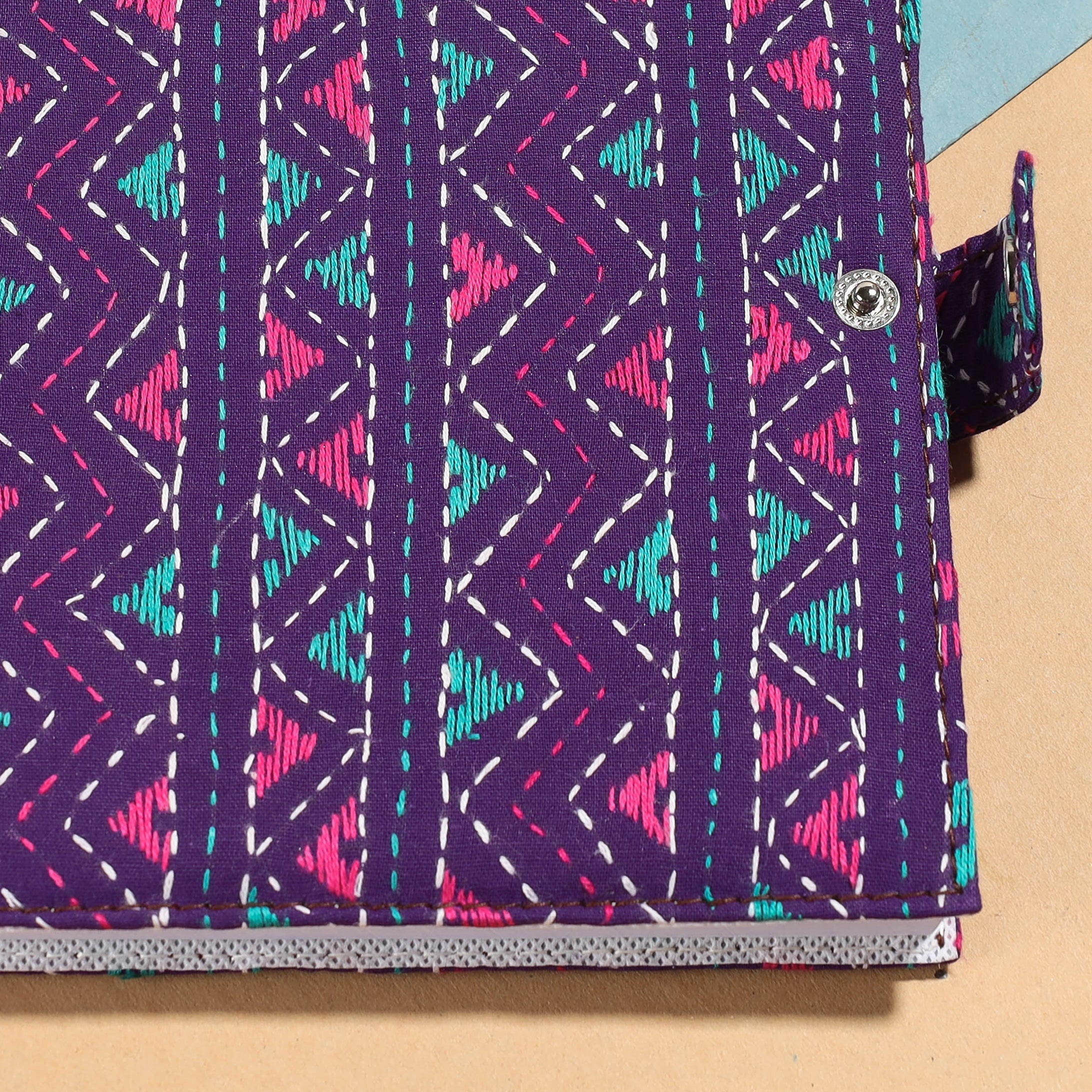 ASALKAAR Bengal Kantha Work Handcrafted Notepad (7 x 6 in) - view 2