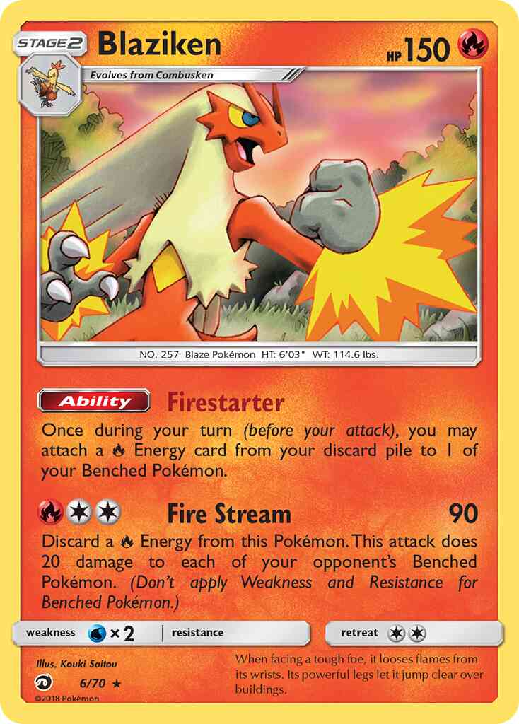 Rare holo sm75-6 – Pokémon Blaziken - 6/70 - Rare Holo [sm75-6] [Holo]
