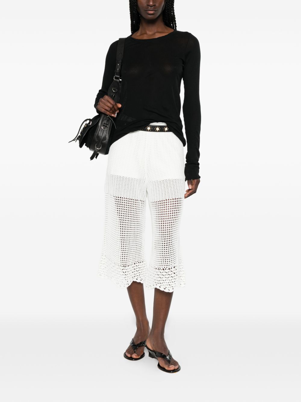Iro Crochet Knit Wide-Leg Trousers - view 2