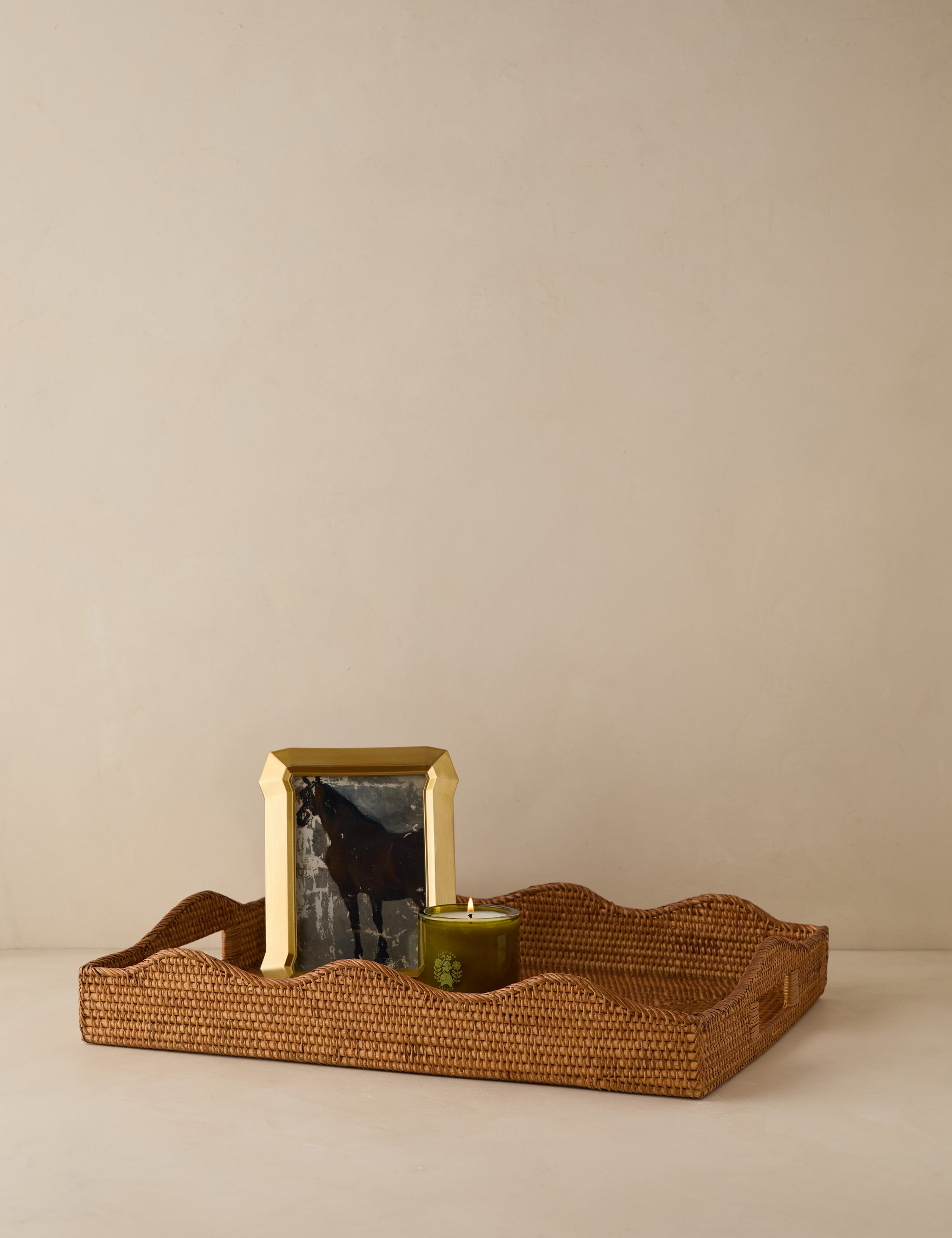 Lulu and Georgia Tyna Rattan Tray – Natural