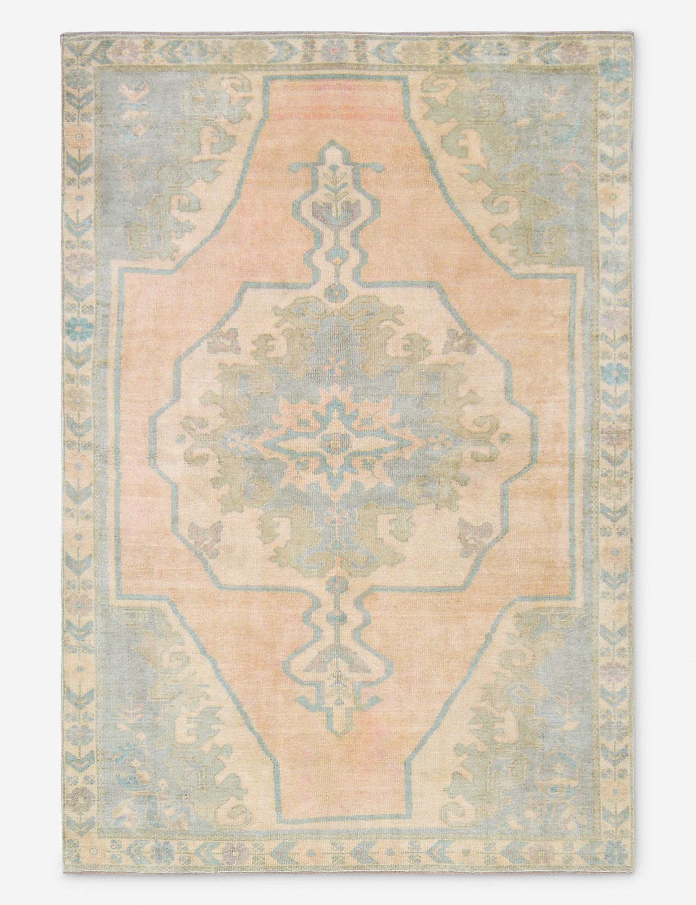 Lulu and Georgia Vintage Turkish Hand-Knotted Wool Rug No. 471, 5' x 7' 5"