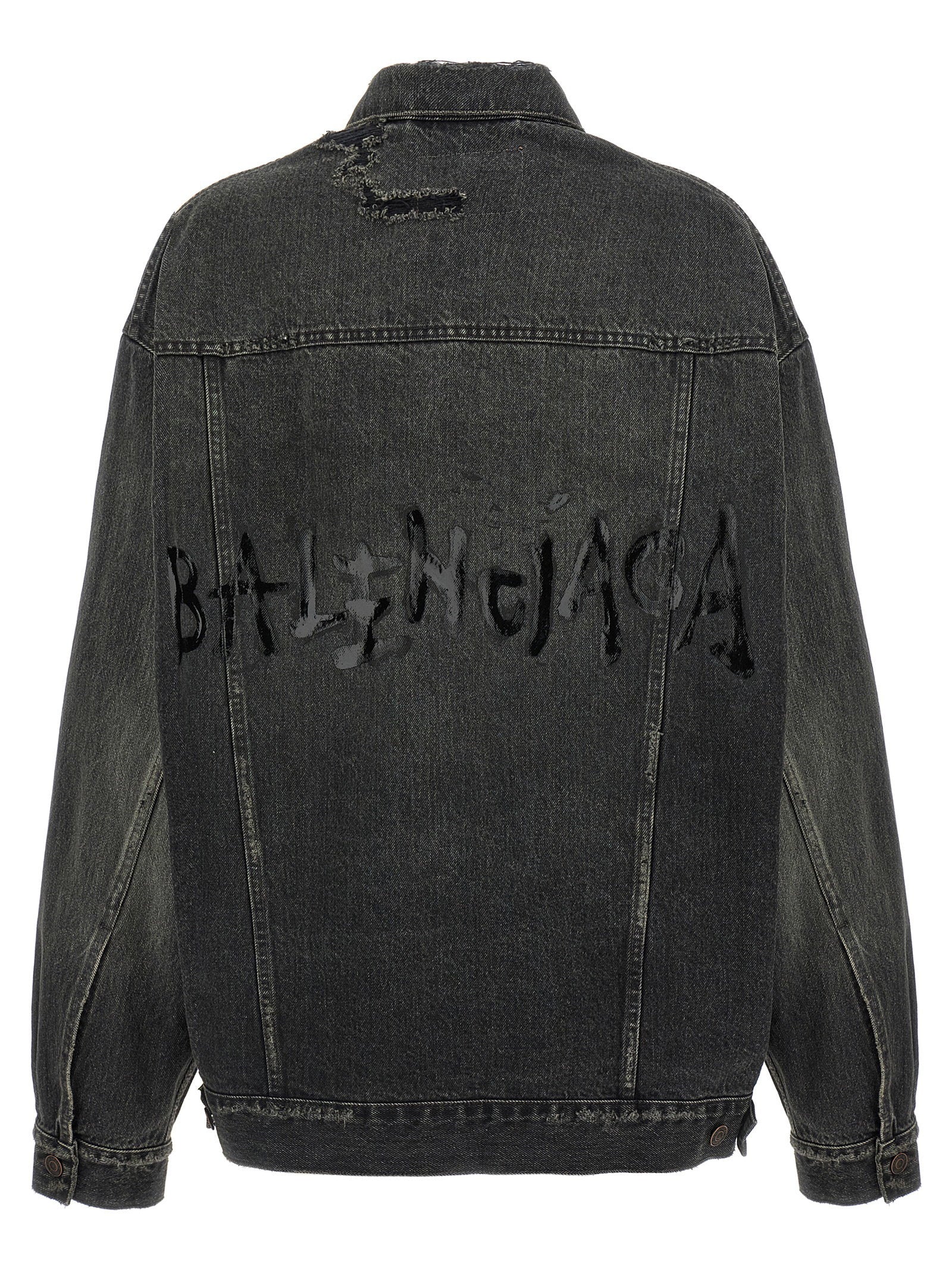 Balenciaga Denim Jacket With Used Effect – 100% cotton - view 2
