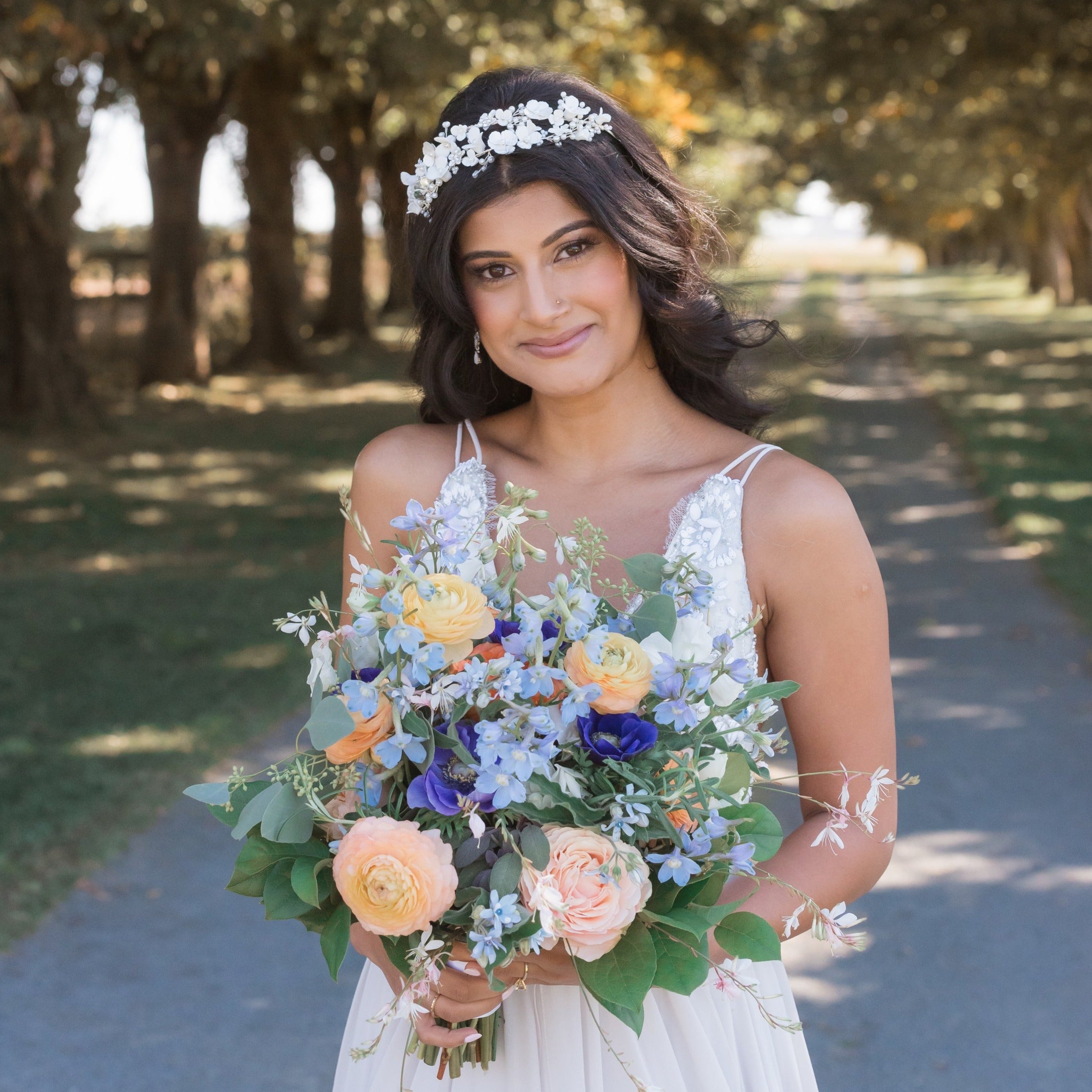 fiftyflowers.com Fairytale Orange and Blue Sacramento Styled Shoot