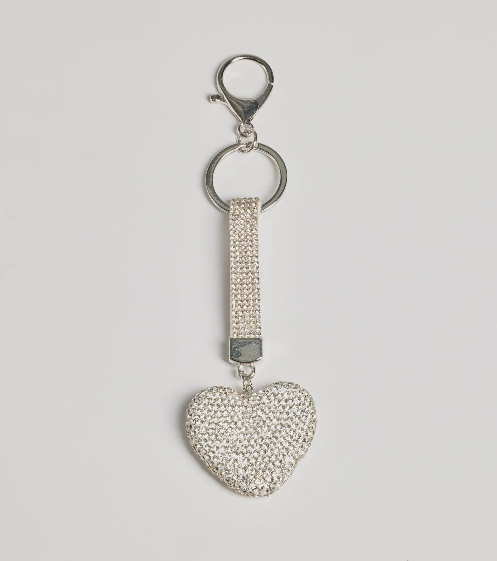 Windsor Shimmering Rhinestone Heart Bag Charm