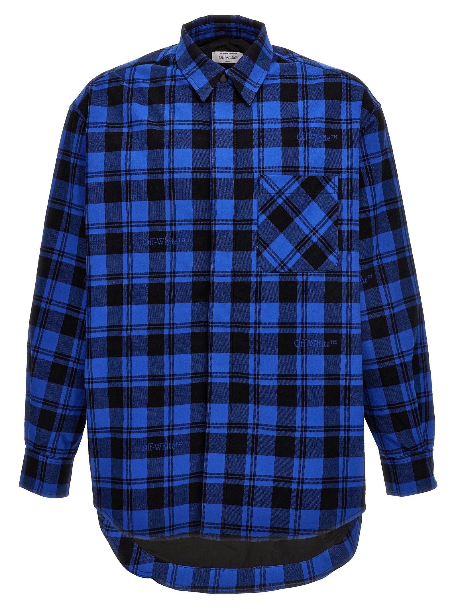 Off White Check Flannel Overshirt – 100% cotton