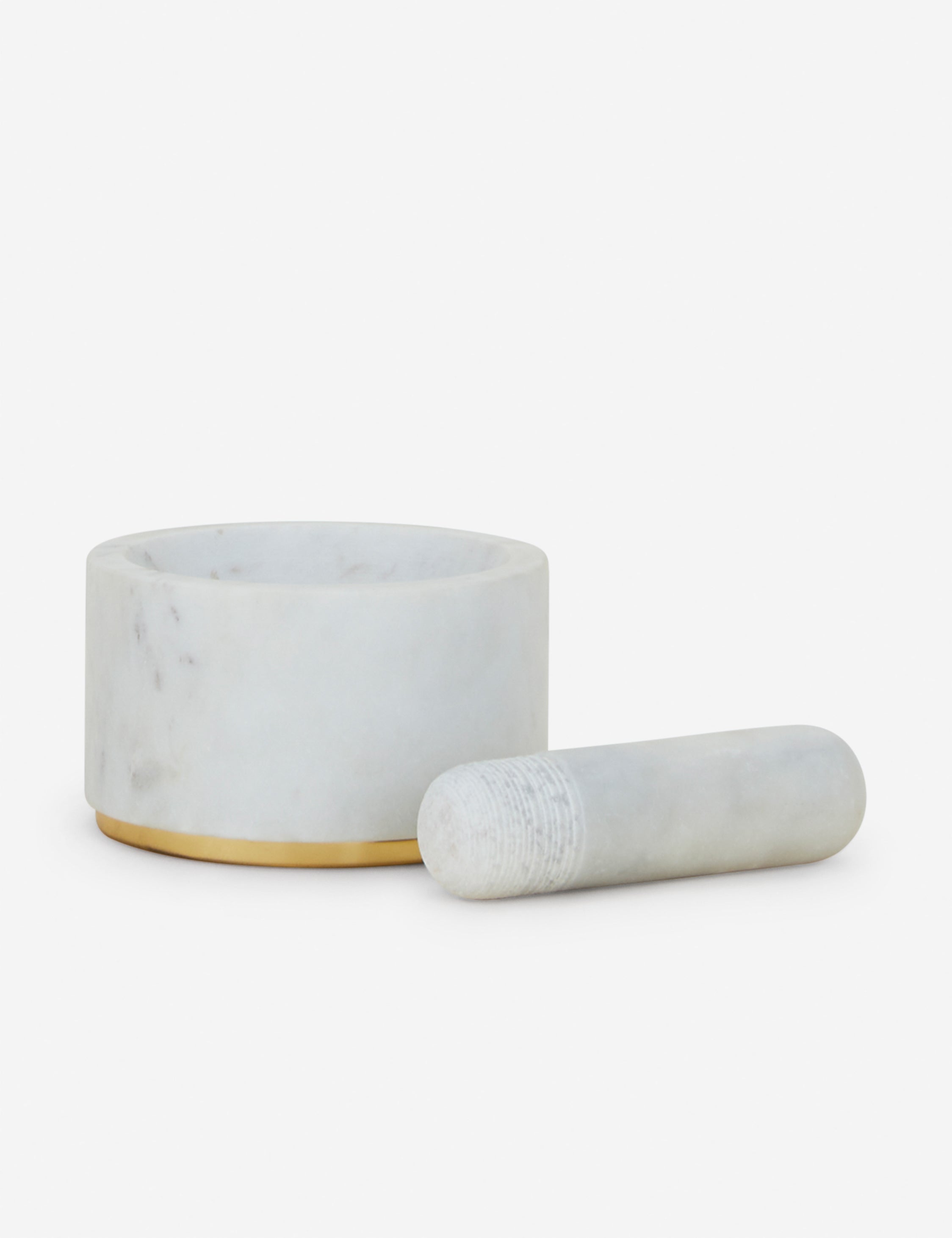 Lulu and Georgia Simple Marble Mortar + Pestle by Hawkins New York
