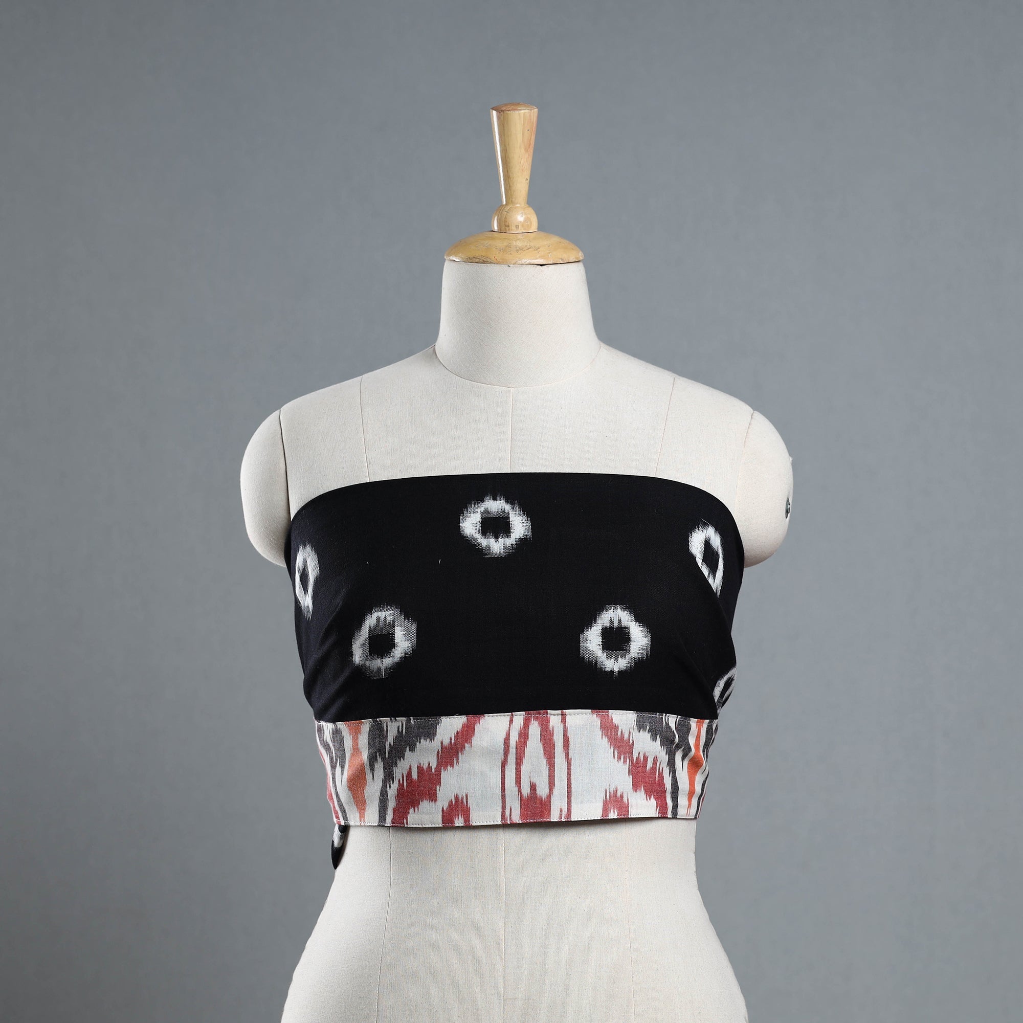 NOORI BAZAR Black - Cotton Pochampally Ikat Blouse Piece 62