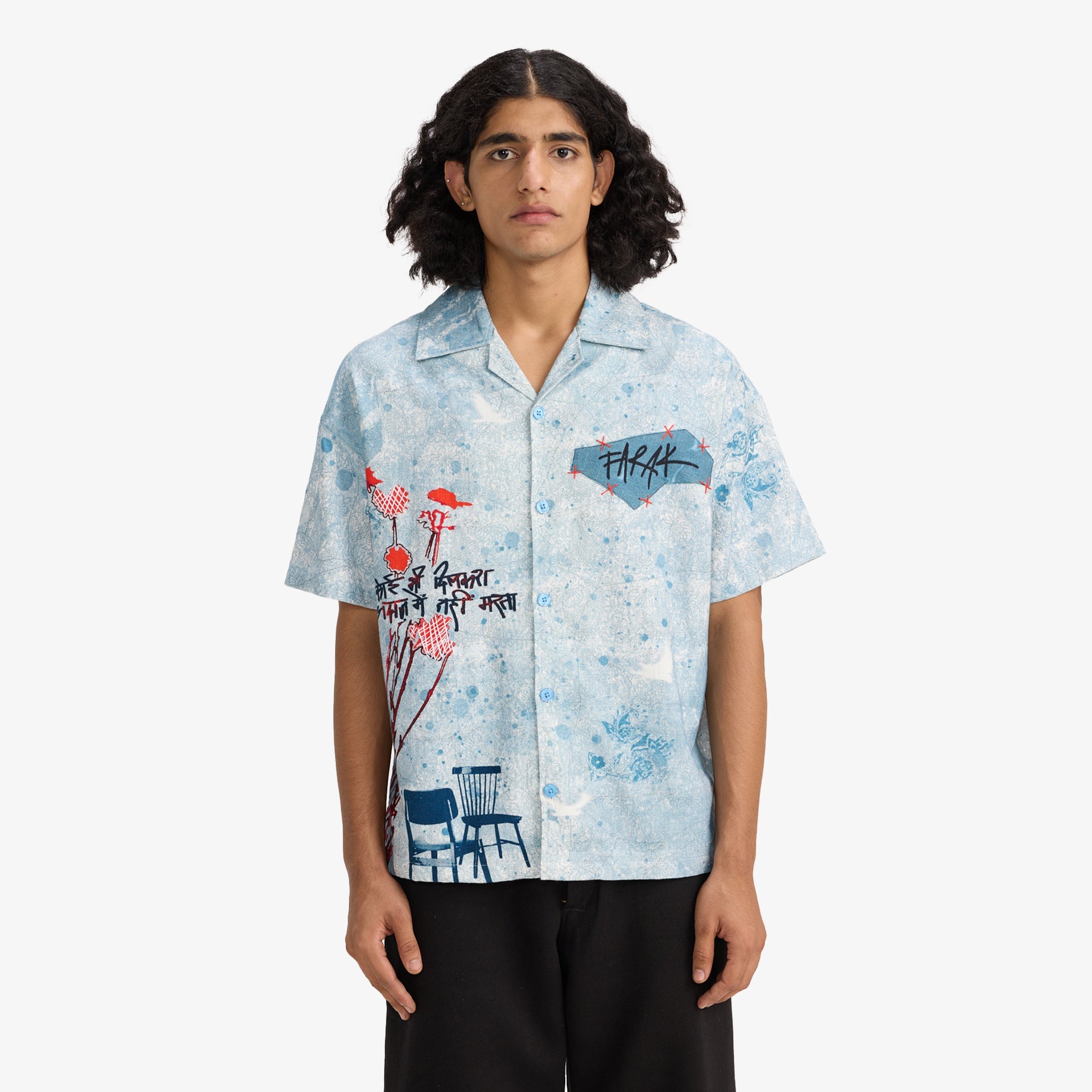 F A R A K | Fleeting Memories Shirt { Blue/blue
