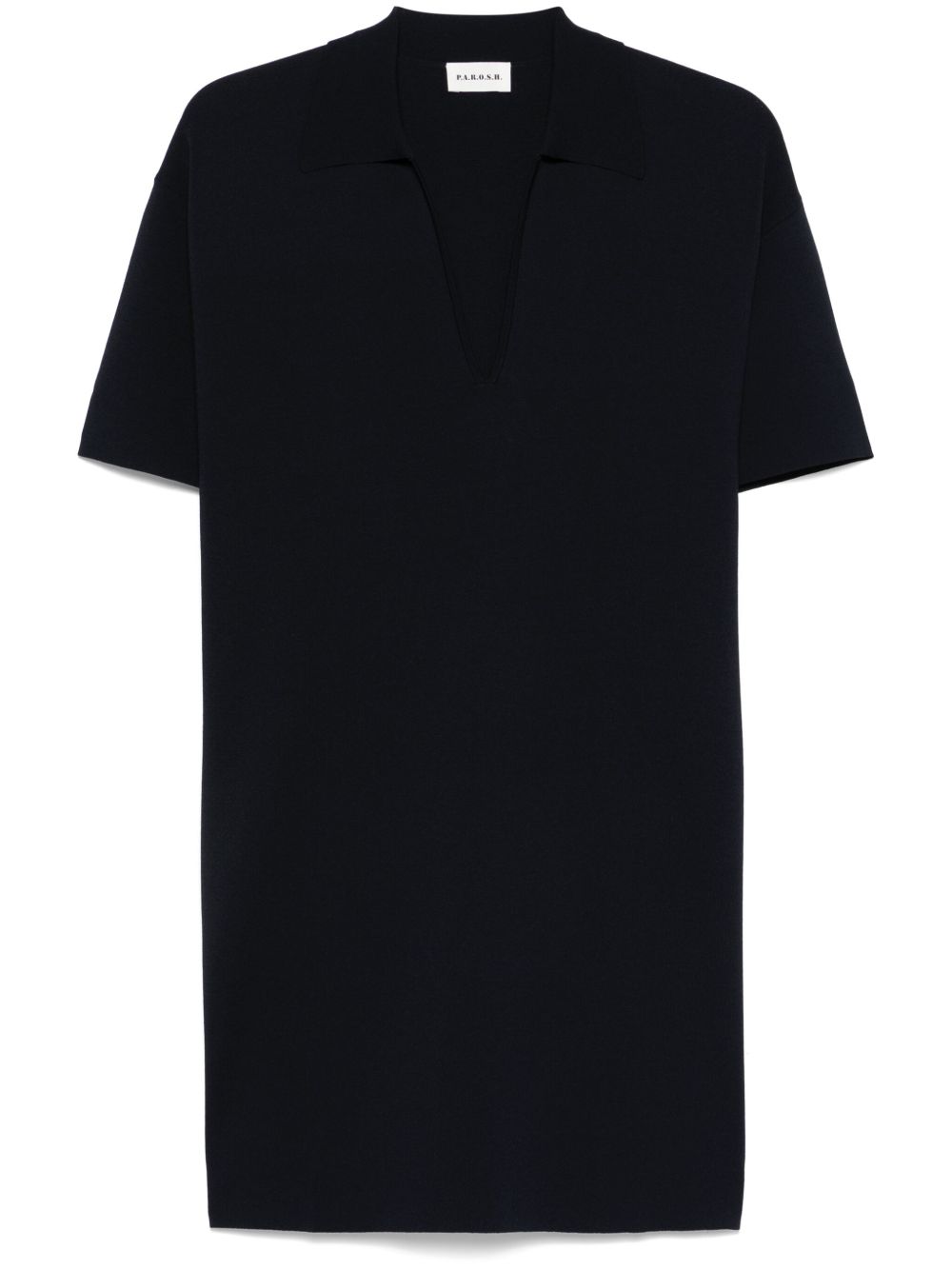 H mini dress – Parosh P.A.R.O.S.H. mini dress with collar detail and V-neckline