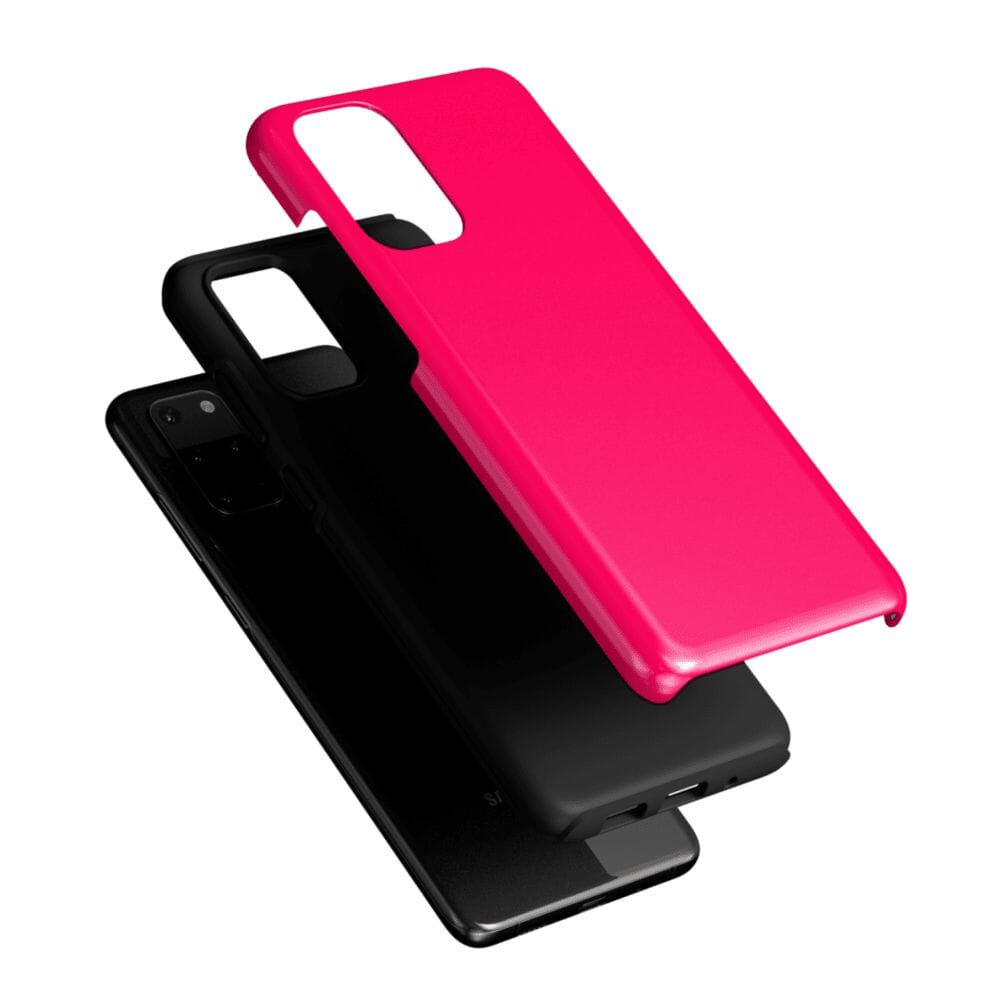Casetry Think Pink | Solid Neon Pink Samsung Case - view 42