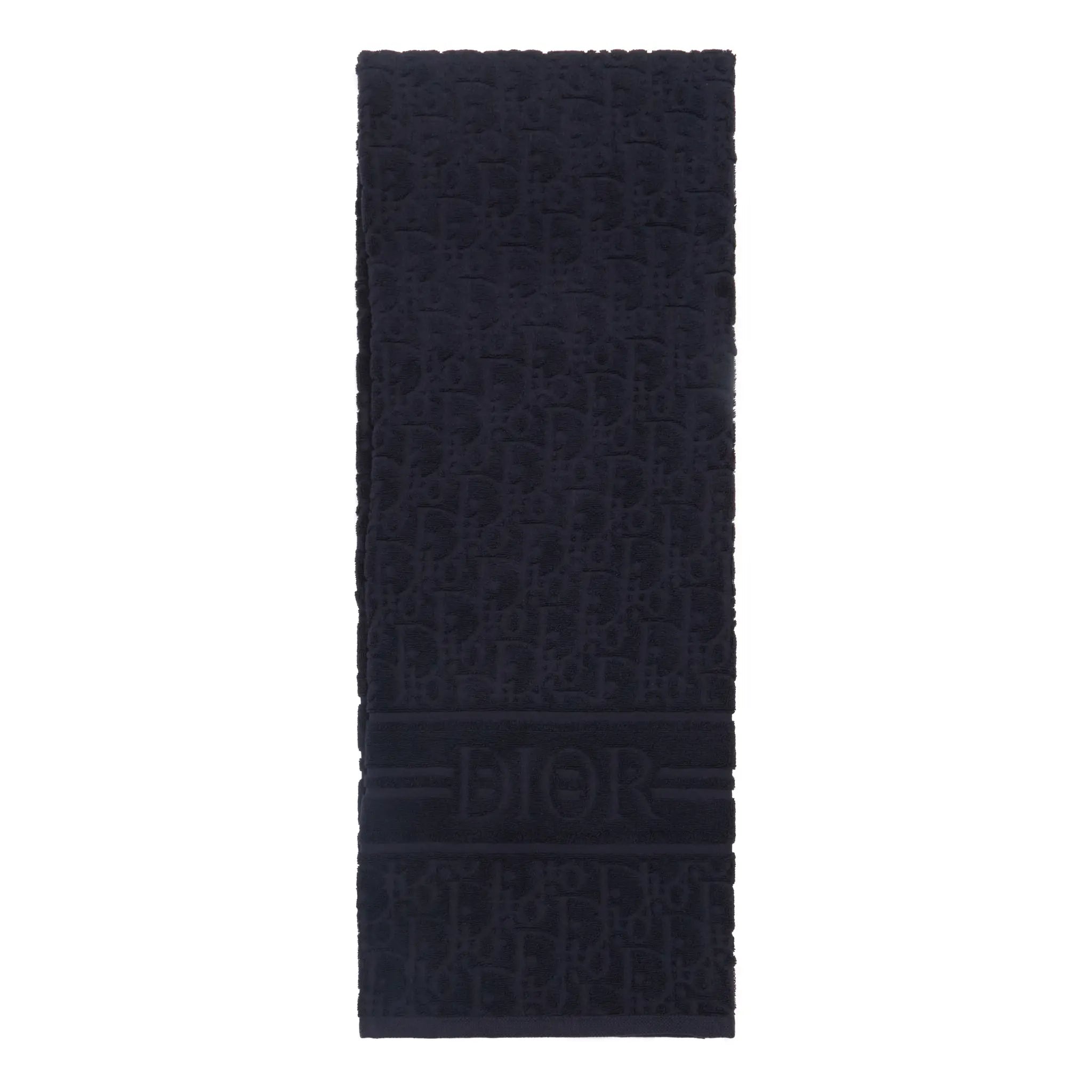 Dior Oblique Classic Terry Cotton Navy Blue Bath Beach Towel - view 2