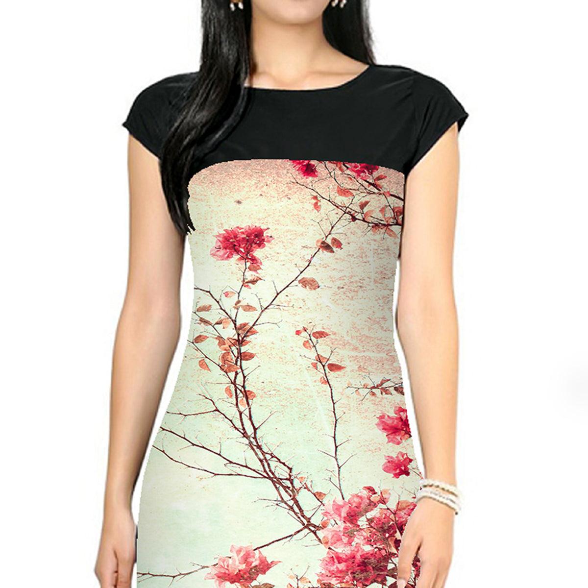 Peachmode Seller Cream Colored Casual Floral Print Kurti - view 2