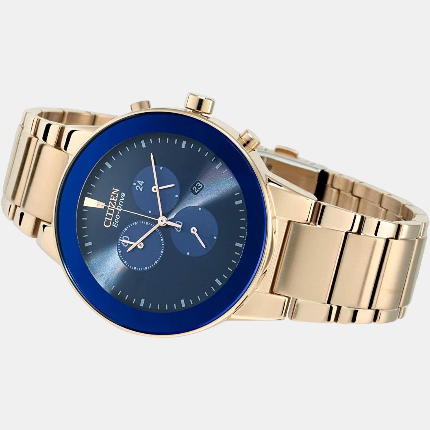 Citizen Axiom Men Quartz Blue Dial Chronograph Stainless Steel Watch AT2243-87L - view 2