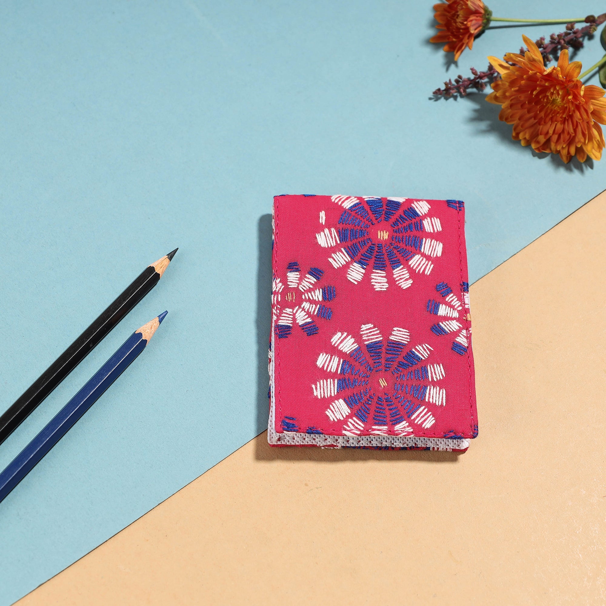 ASALKAAR Bengal Kantha Work Handcrafted Notepad (4 x 3 in)