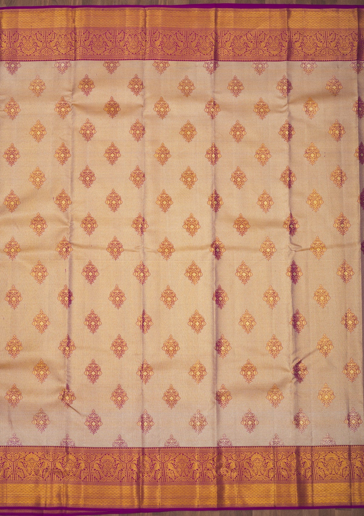 Koskii Purple Zariwork Pure Silk Saree – Women's - view 6