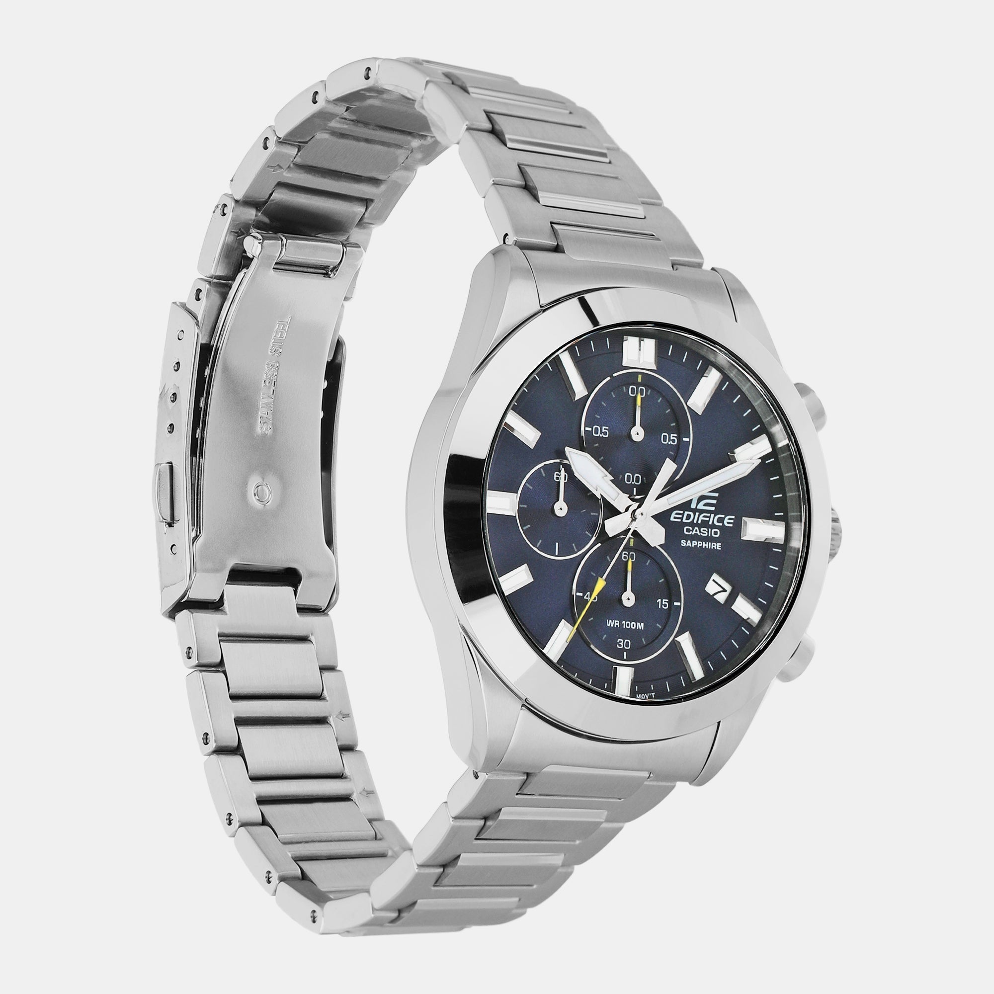 Casio Edifice Men Quartz Blue Dial Chronograph Stainless Steel Watch ED581 - view 3