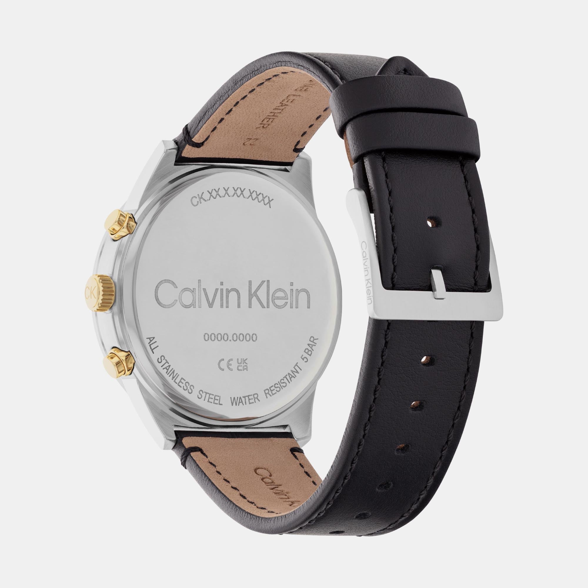 Calvin Klein Ck Impressive Men Quartz White Dial Chronograph Leather Watch 25200299 - view 2