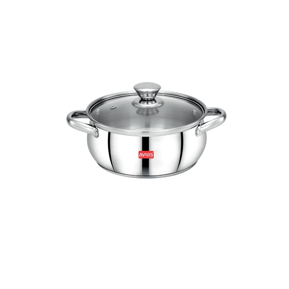 AVIAS Inox IB Stainless Steel Cookpot With Glass Lid | Gas & Induction Compatible | Silver | 1 Pc - view 13