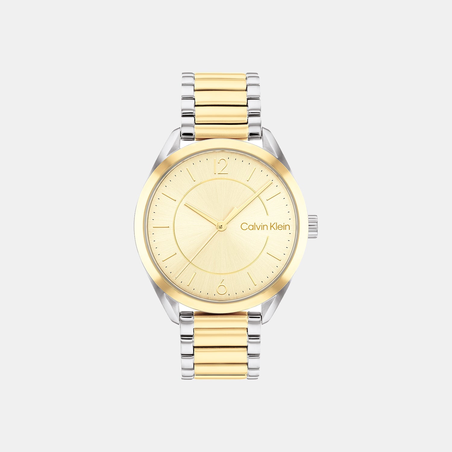 Calvin Klein Essentials Women Quartz Gold Dial Analog Stainless Steel Watch 25200192
