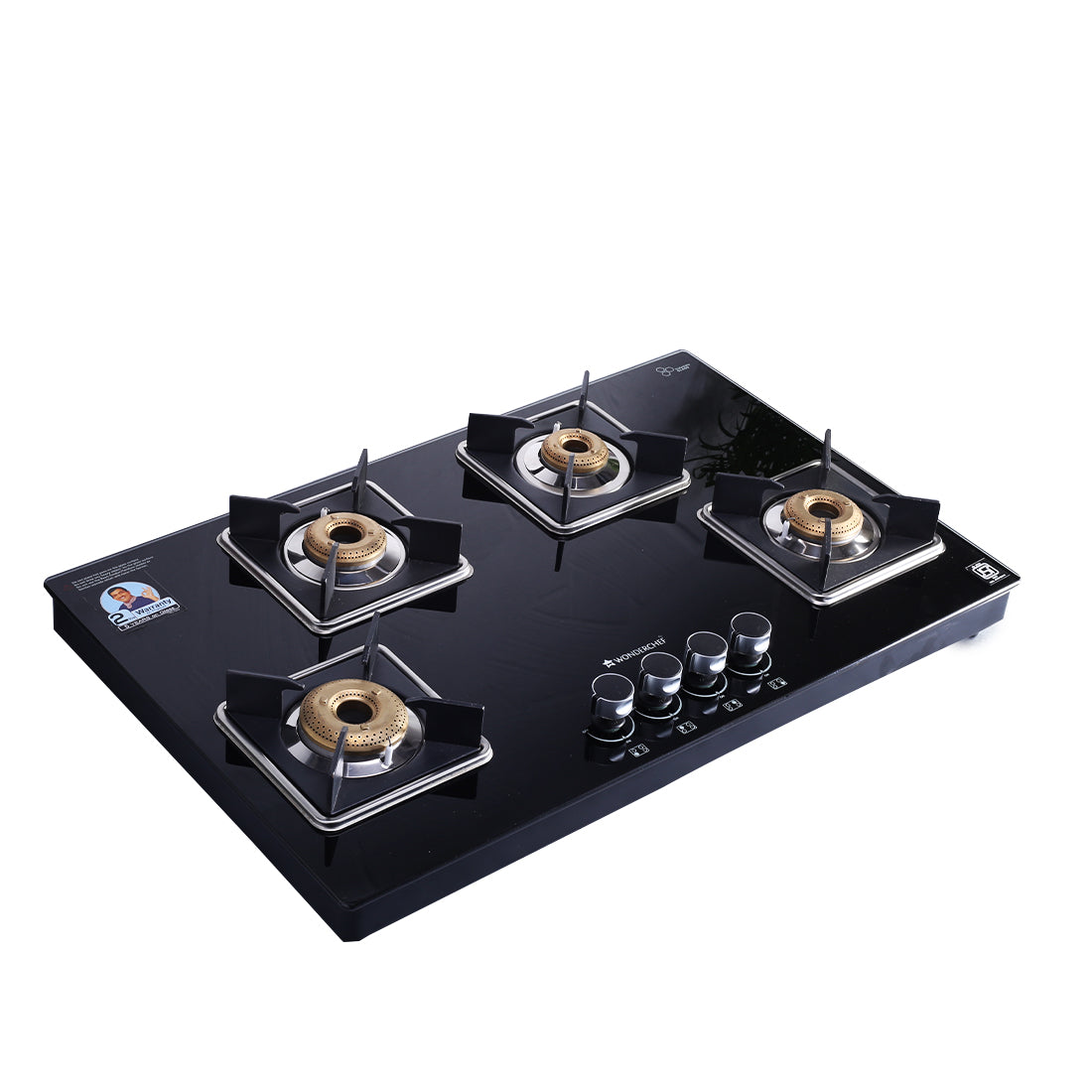Wonderchef Octavia 4 Burner Glass Hob Top Auto Cooktop 8mm.