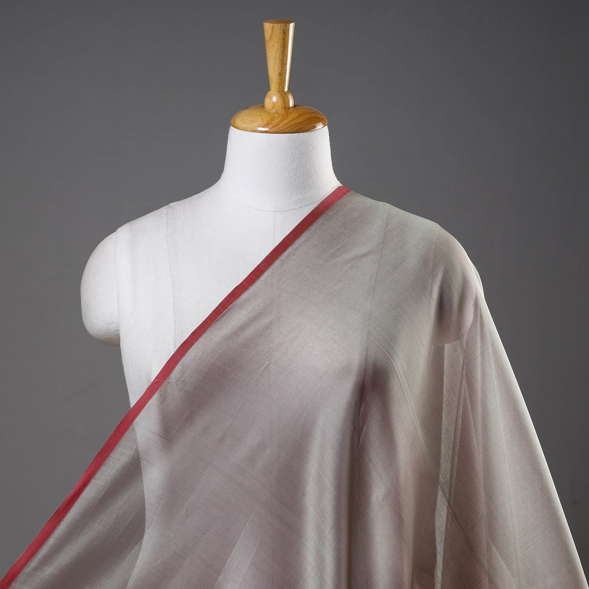 ITOKRI CRAFTS INITIATIVE Brown - Maheshwari Silk Cotton Handloom Fabric