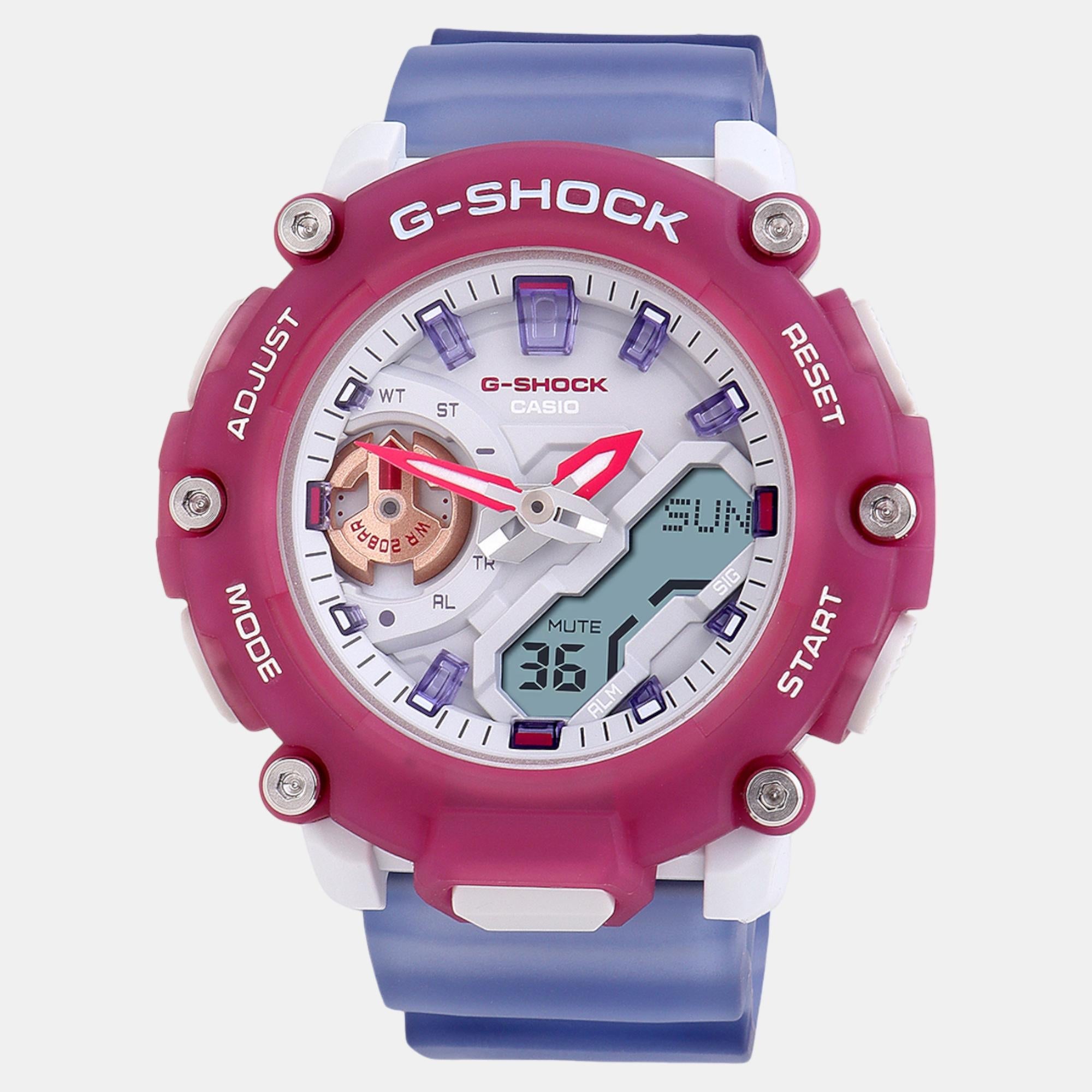 Casio G-Shock Women Quartz Purple Dial Analog-Digital Resin Watch G1423