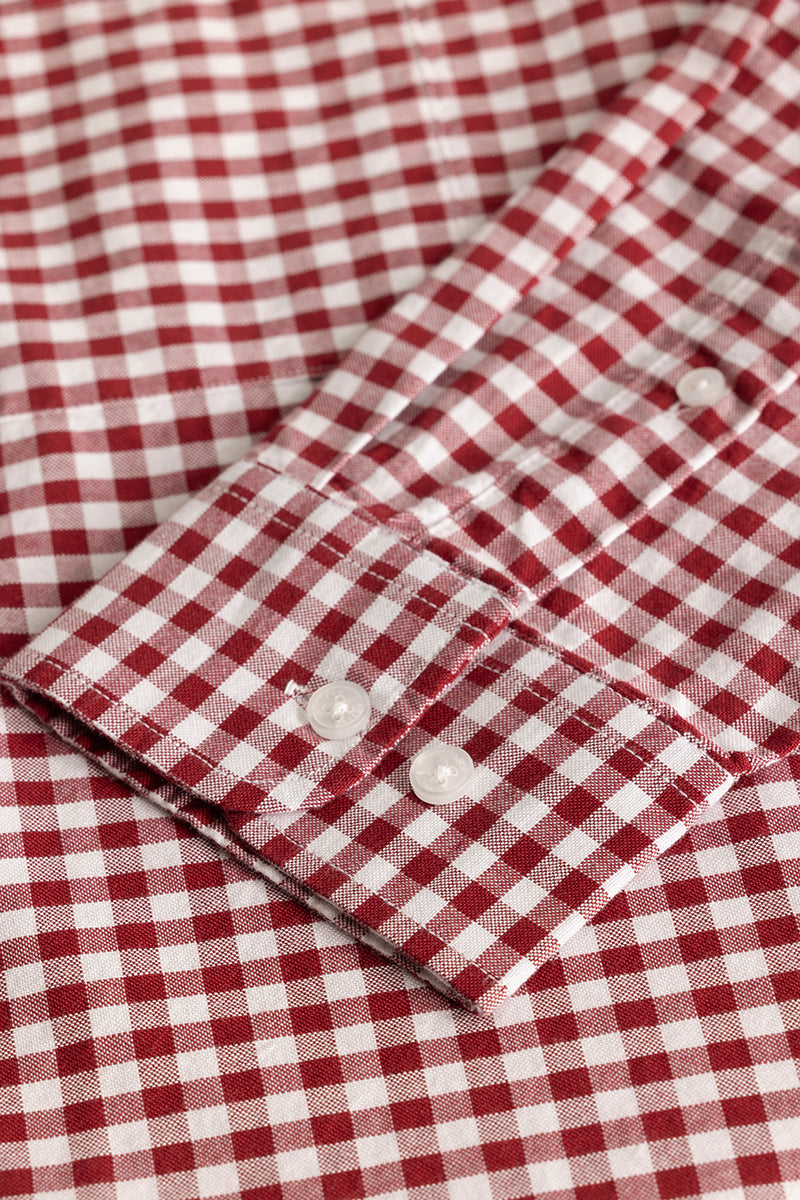 SNITCH Red Oxford Checks Shirt - view 7